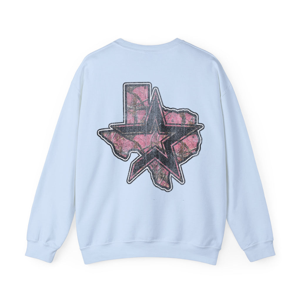 PINK CAMO HOUSTON CREWNECK SWEATER