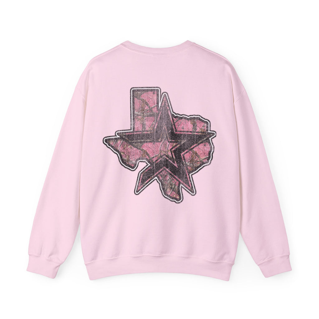 PINK CAMO HOUSTON CREWNECK SWEATER