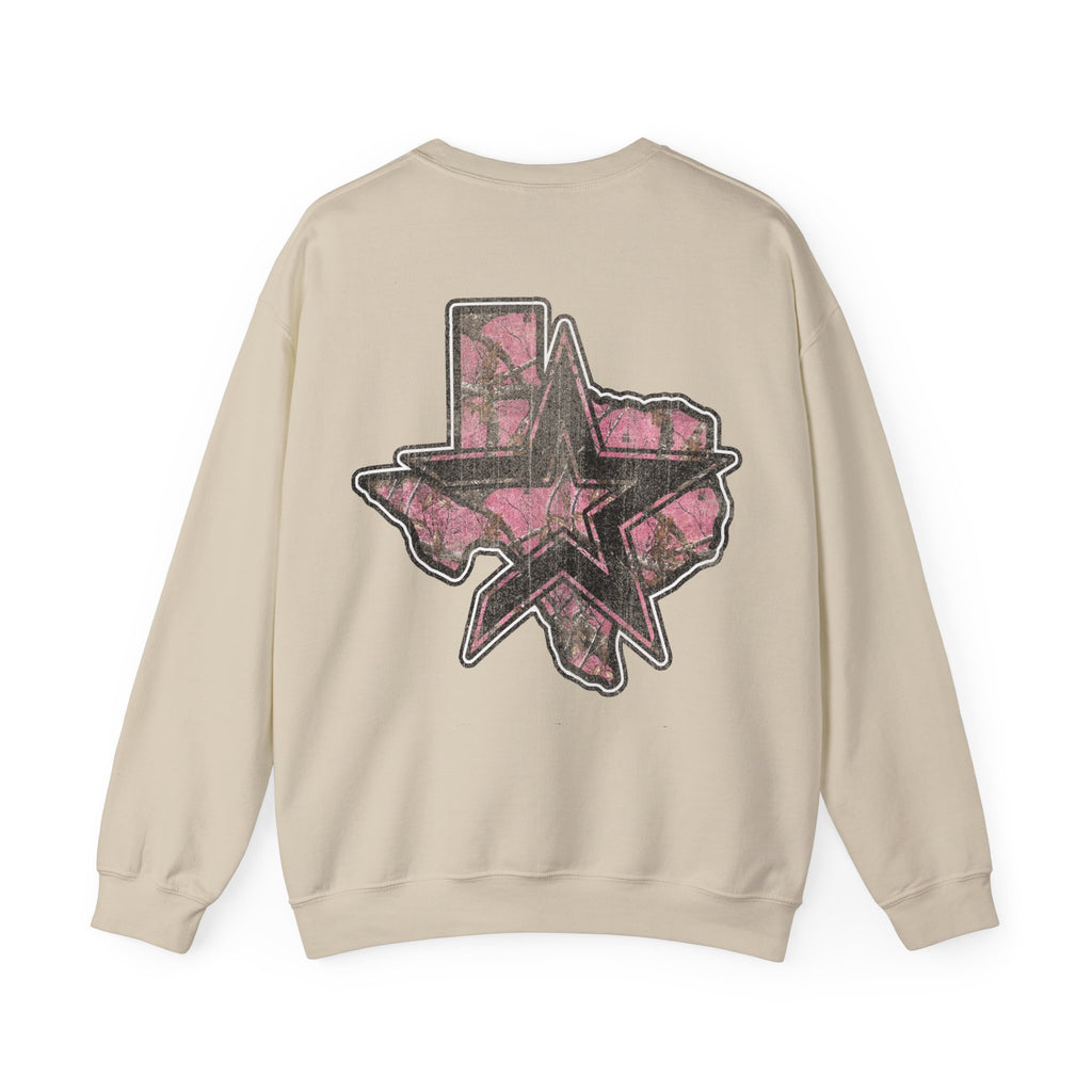 PINK CAMO HOUSTON CREWNECK SWEATER