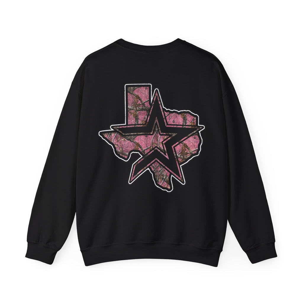 PINK CAMO HOUSTON CREWNECK SWEATER