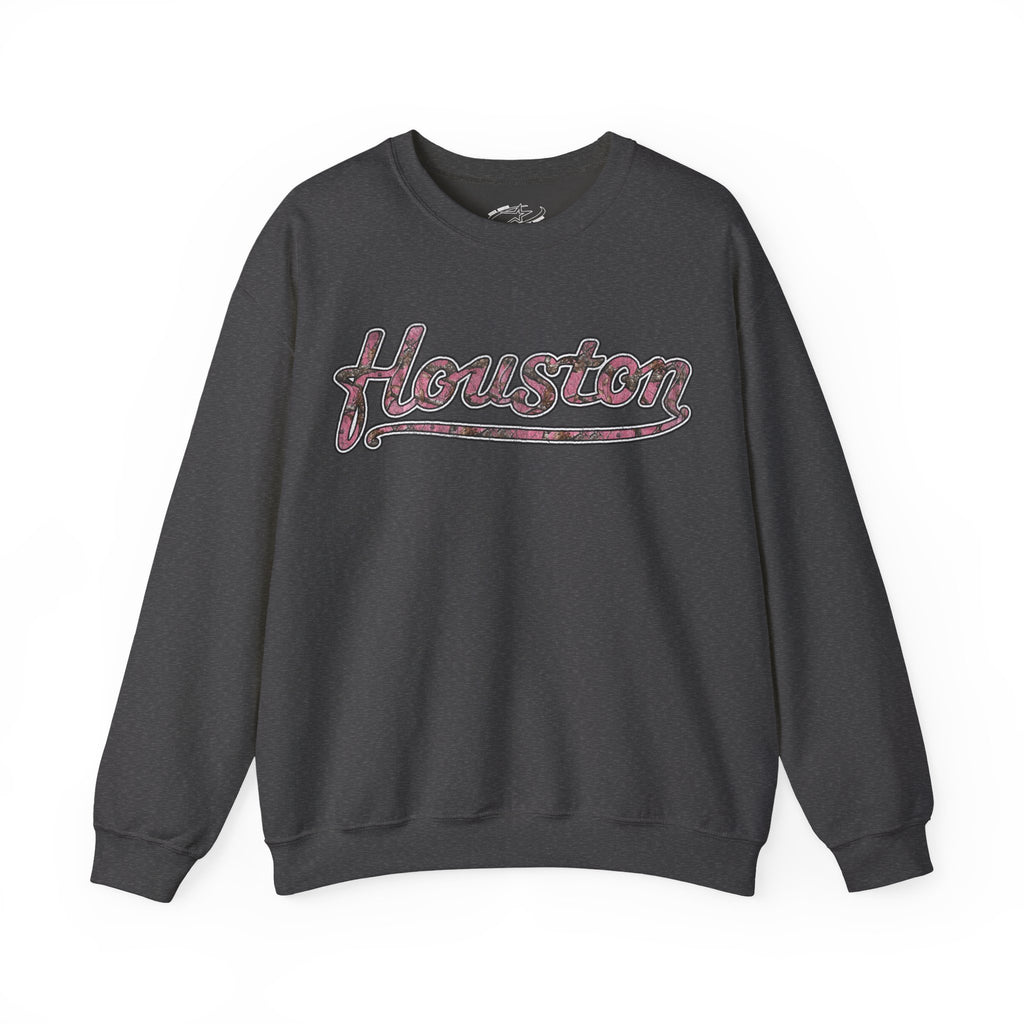 PINK CAMO HOUSTON CREWNECK SWEATER