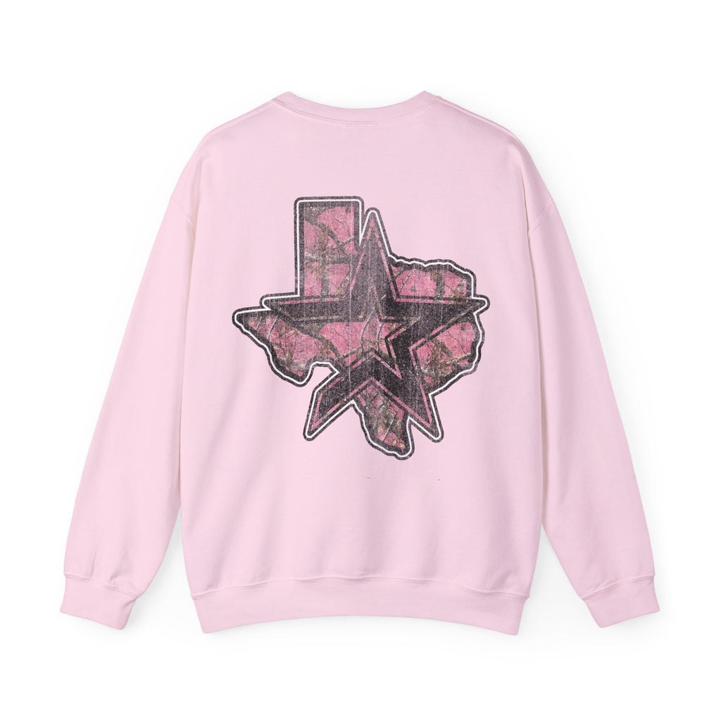 PINK CAMO HOUSTON CREWNECK SWEATER