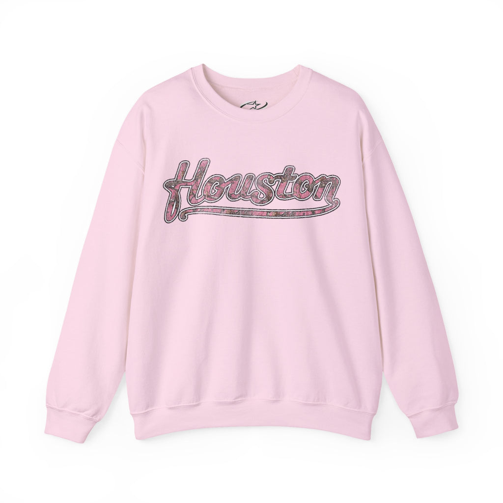 PINK CAMO HOUSTON CREWNECK SWEATER