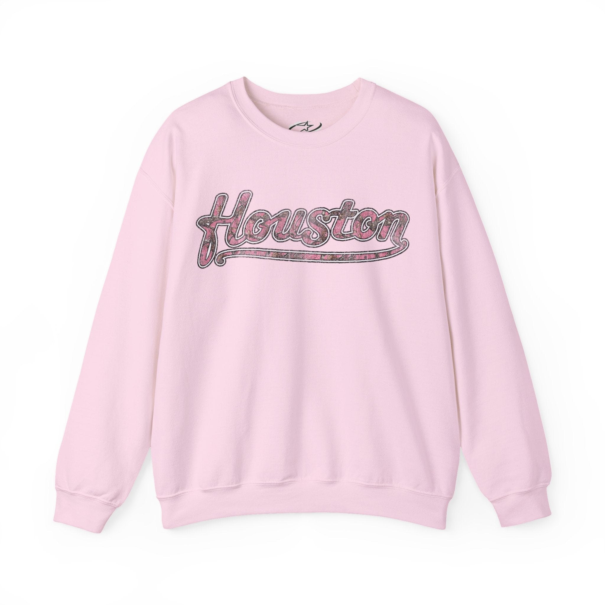 PINK CAMO HOUSTON CREWNECK SWEATER