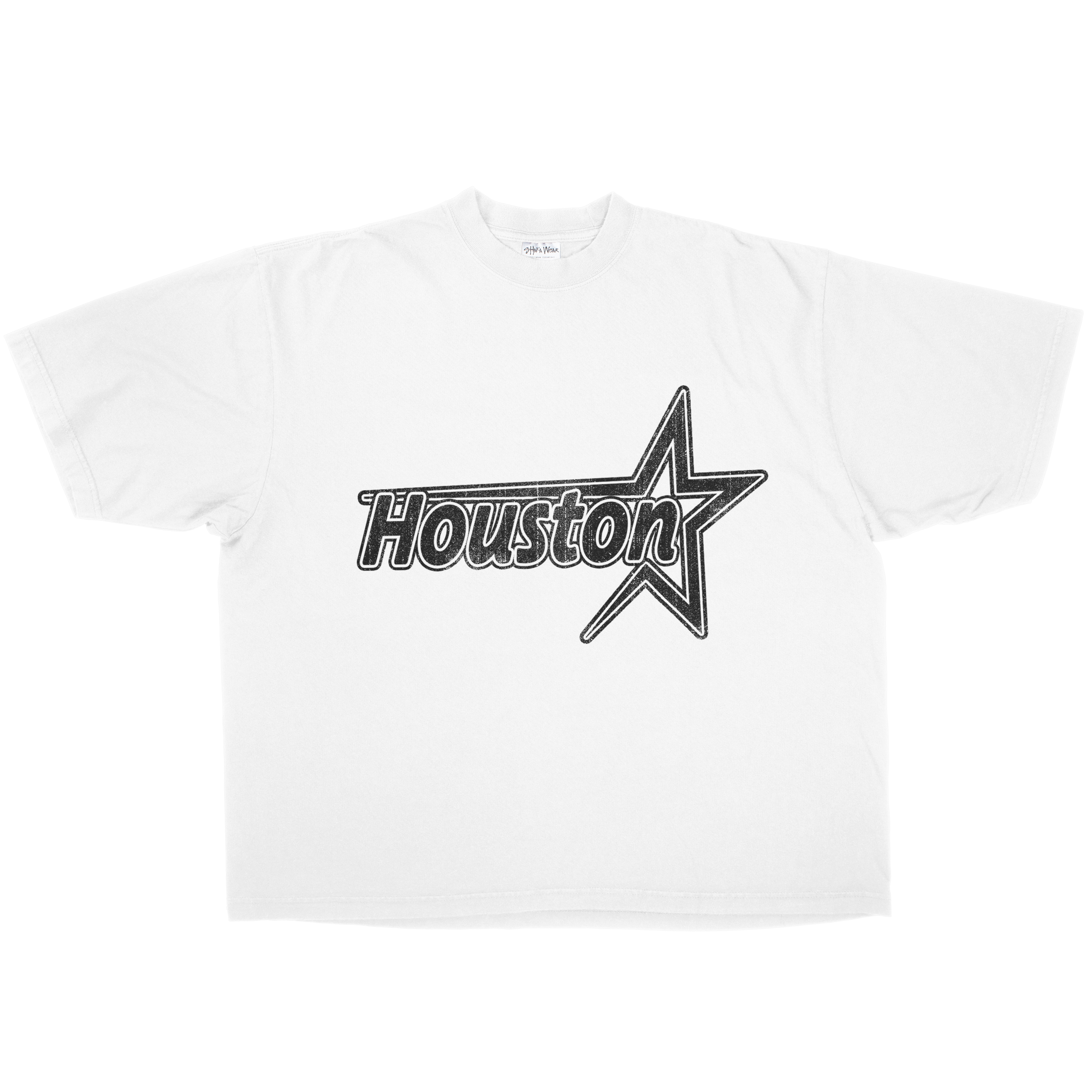 BLACK HOUSTON STAR TEE