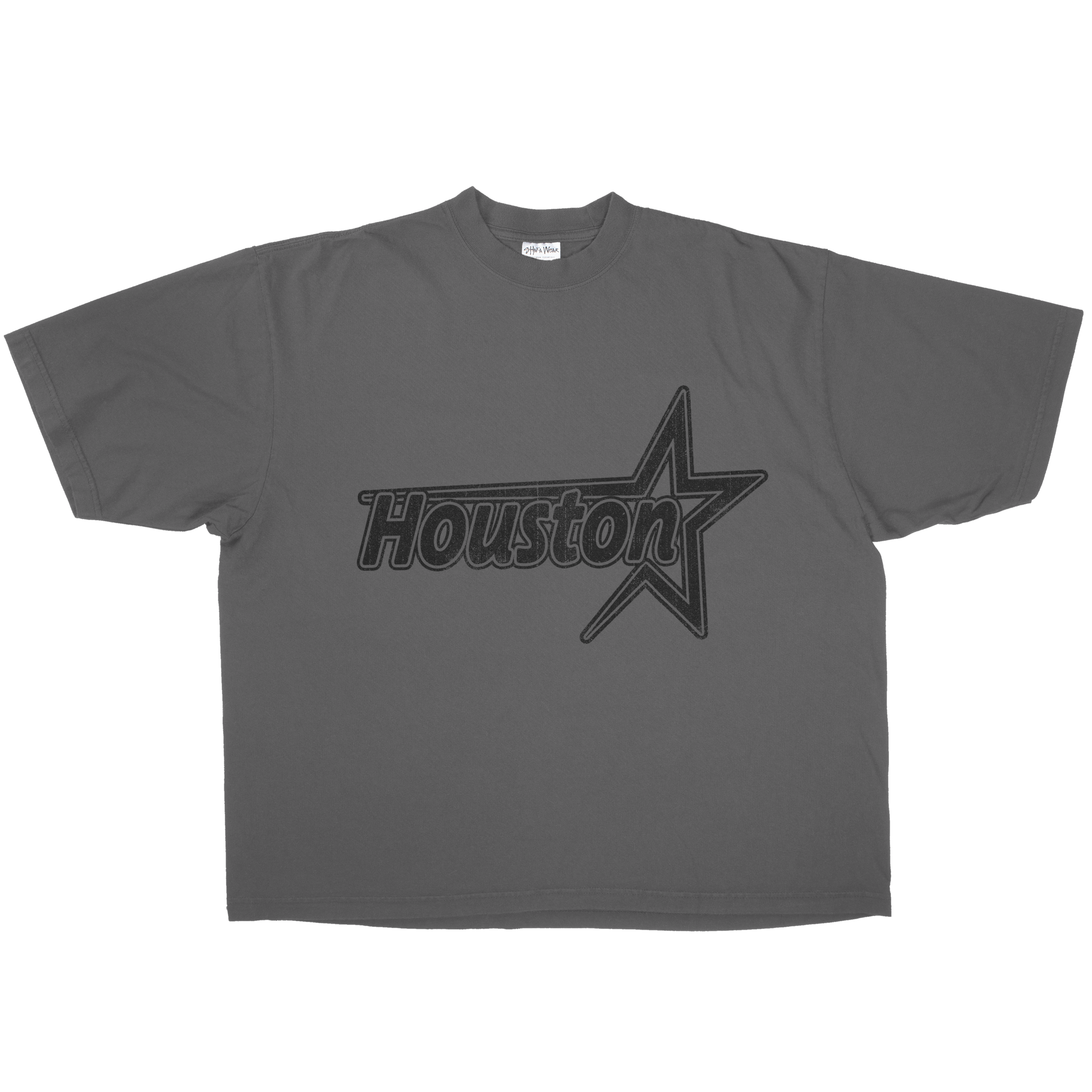 BLACK HOUSTON STAR TEE