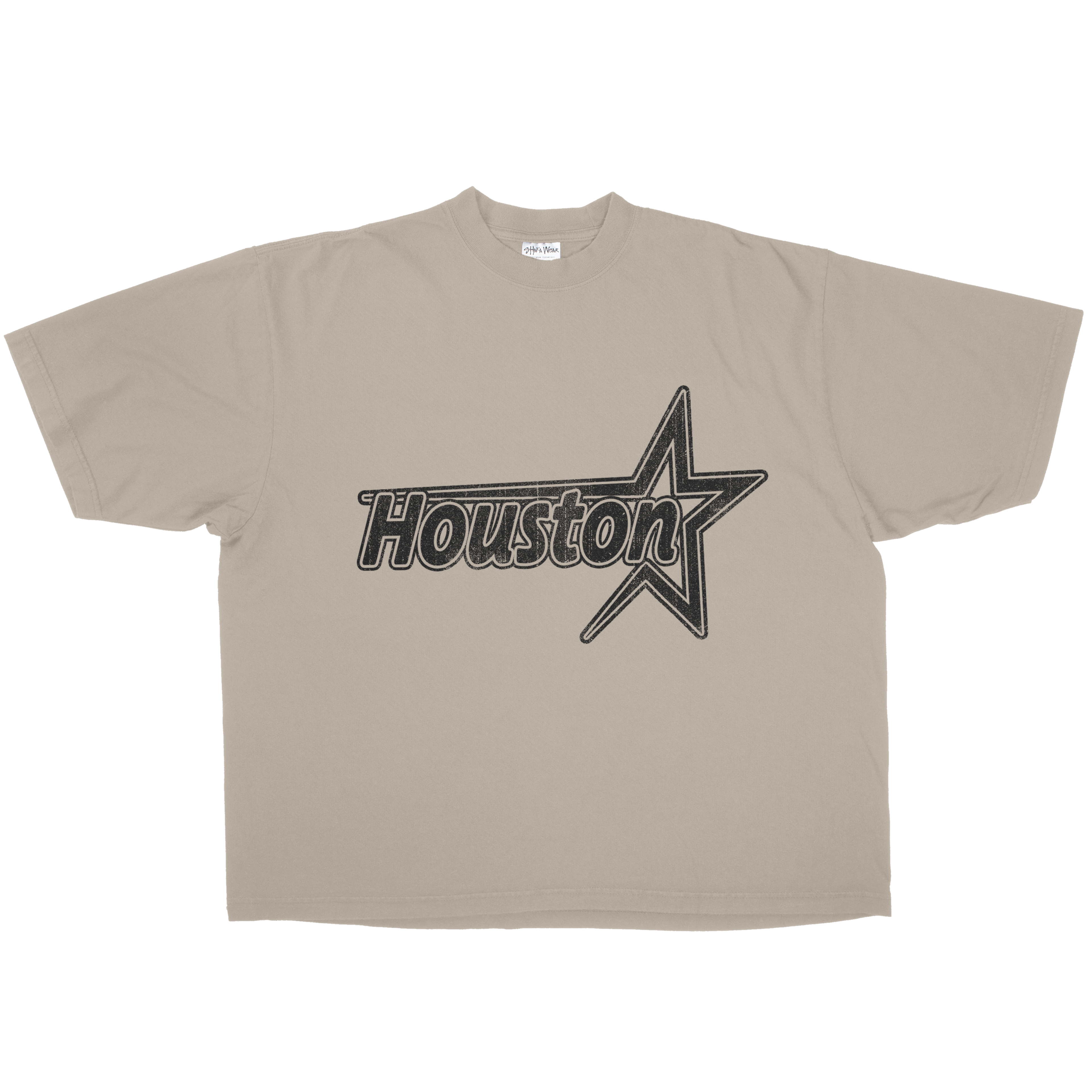 BLACK HOUSTON STAR TEE