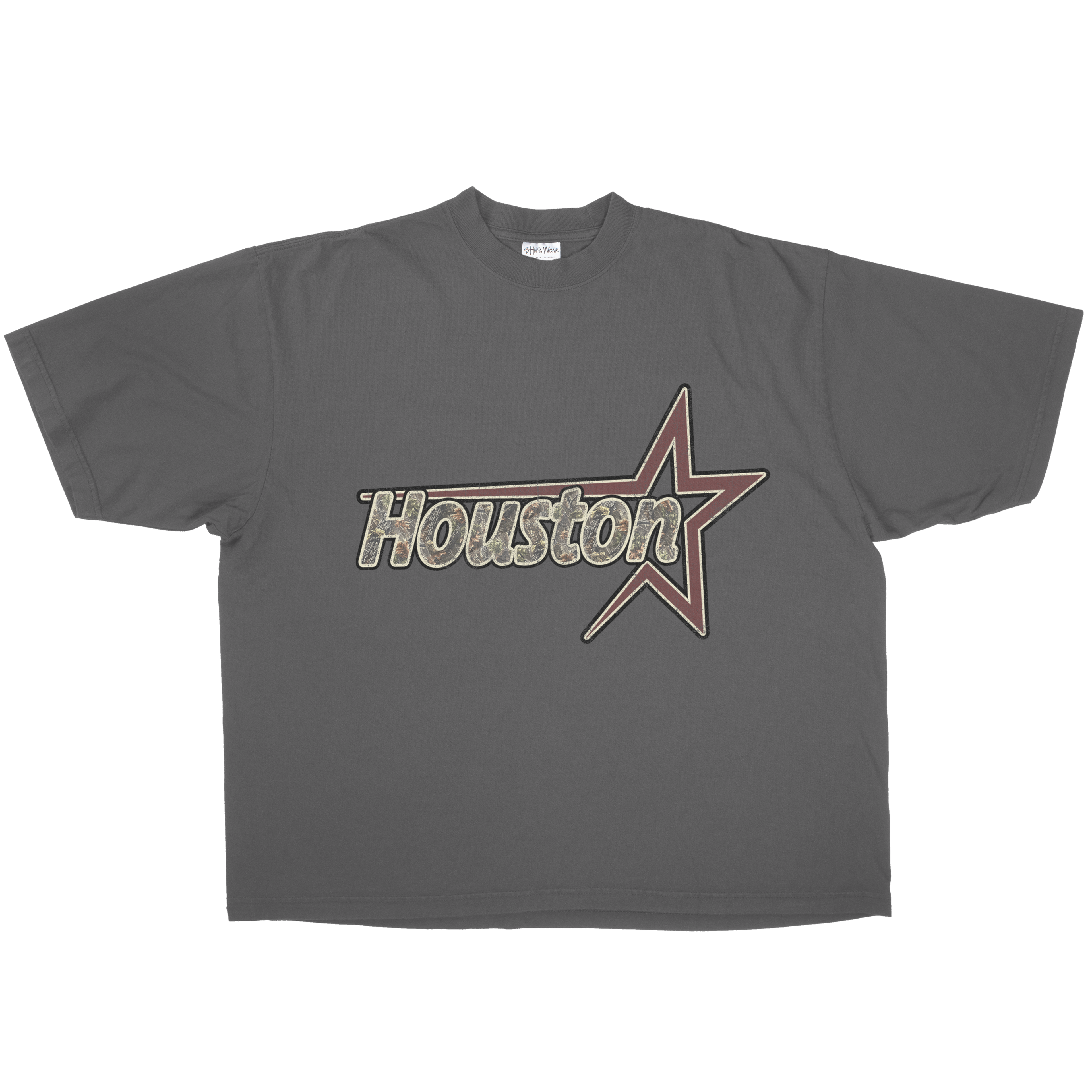 CAMO N RED HOUSTON STAR TEE