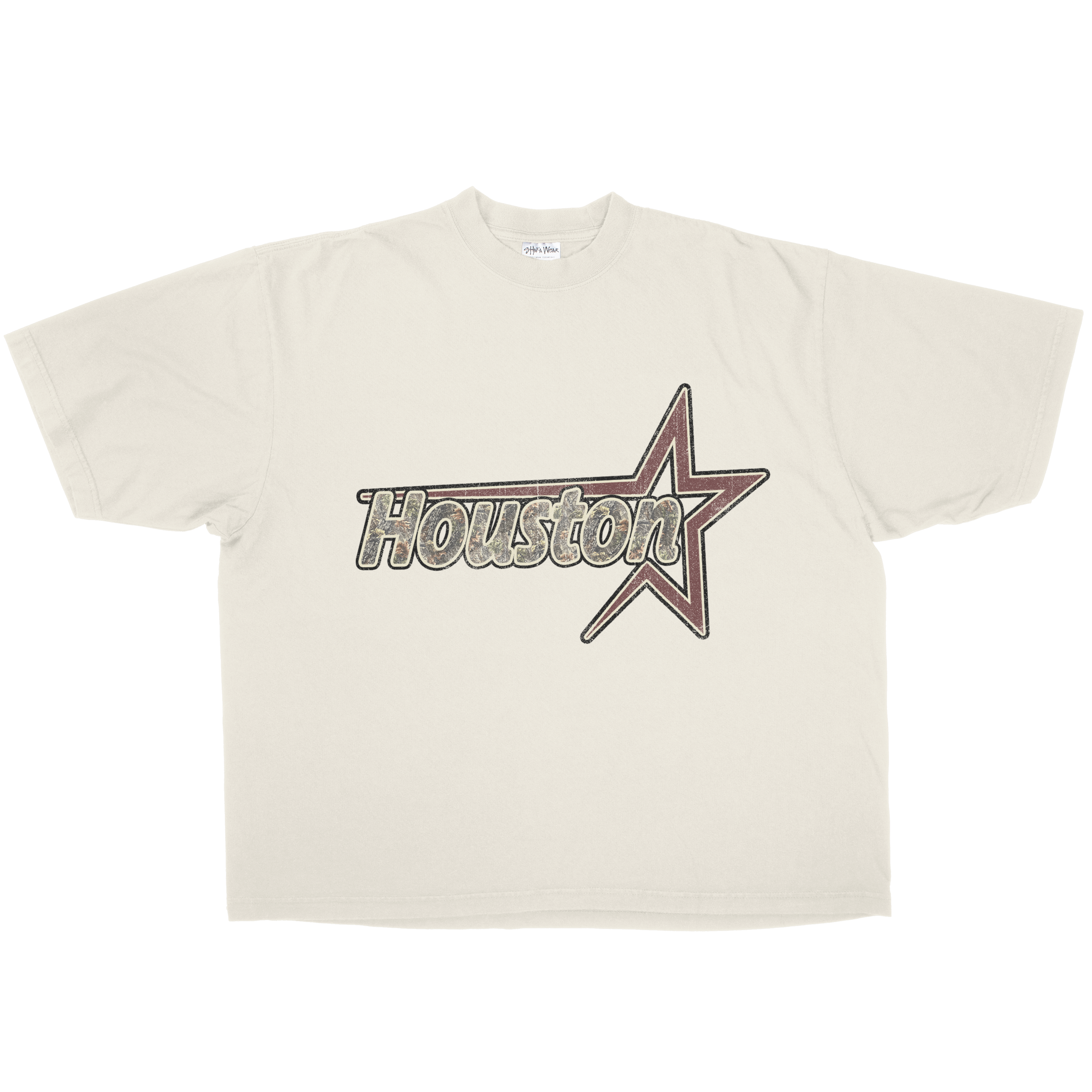 CAMO N RED HOUSTON STAR TEE