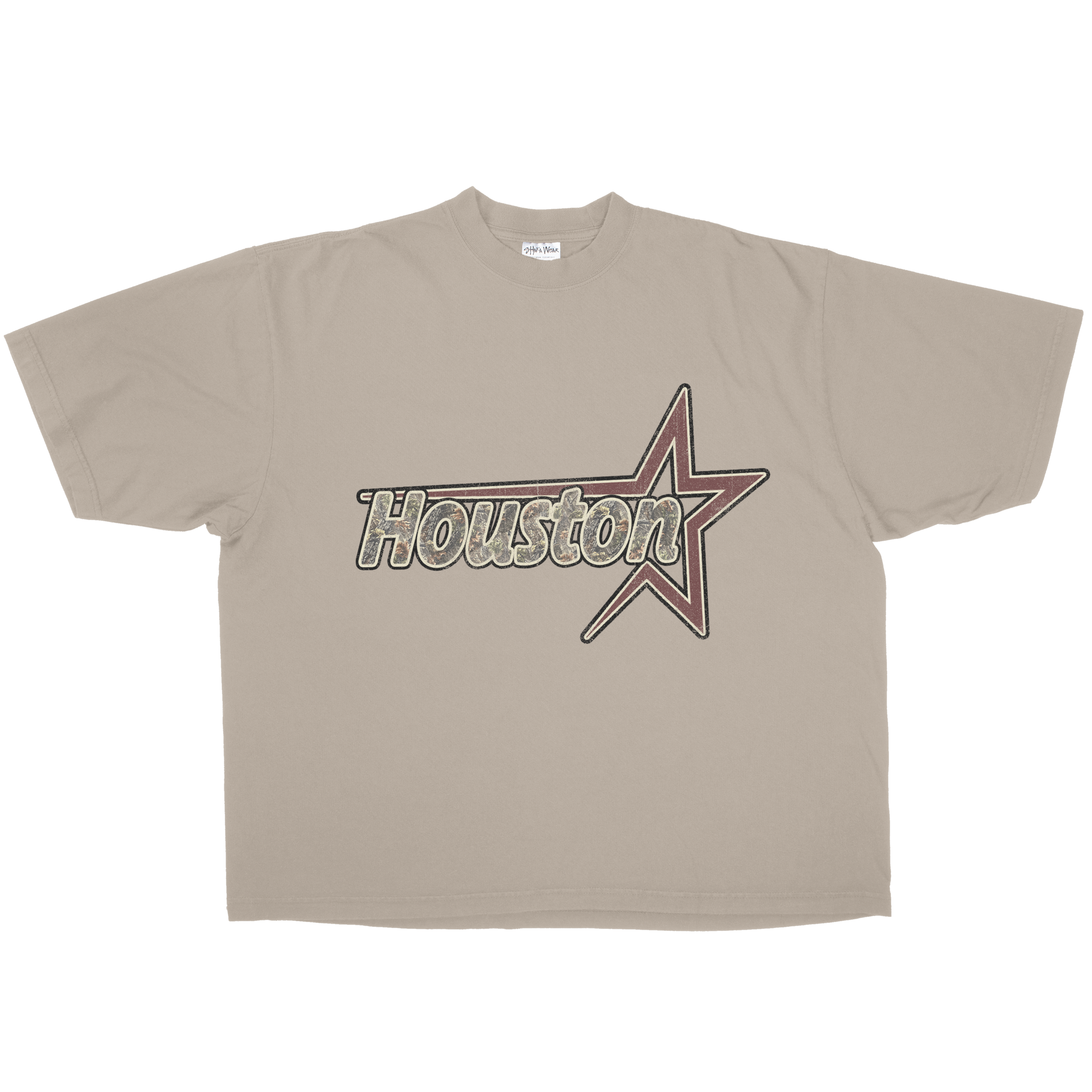 CAMO N RED HOUSTON STAR TEE