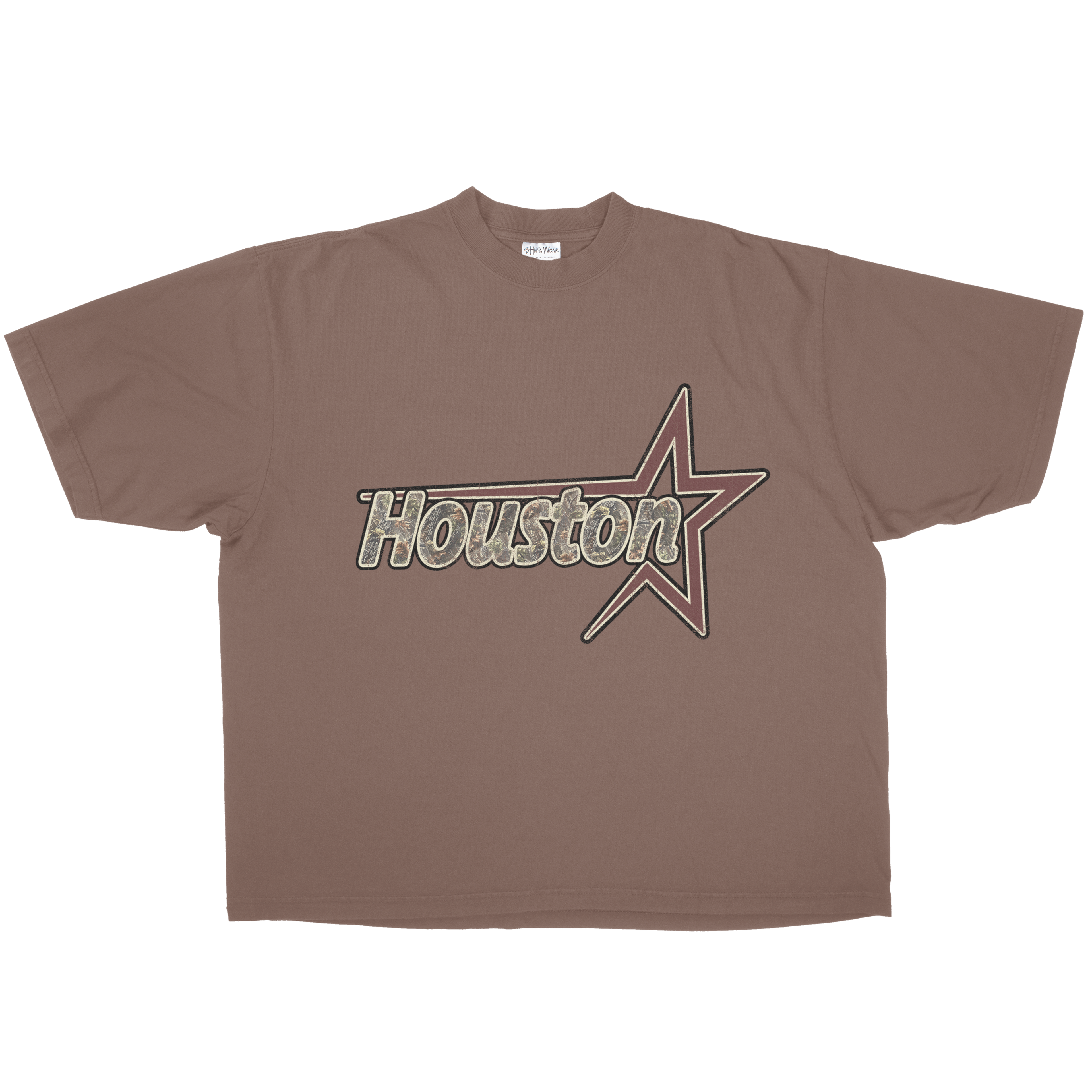 CAMO N RED HOUSTON STAR TEE