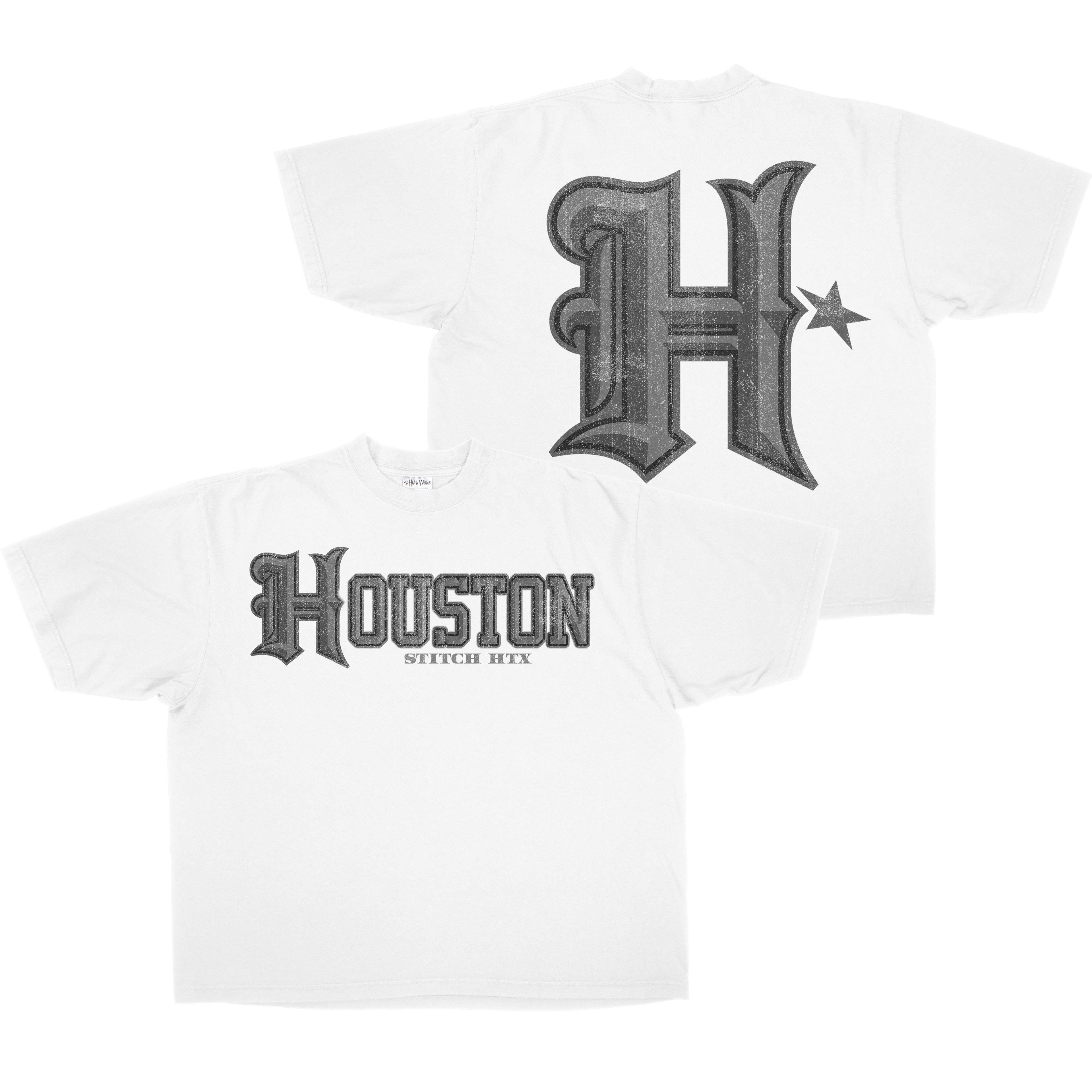 GREY H TEE