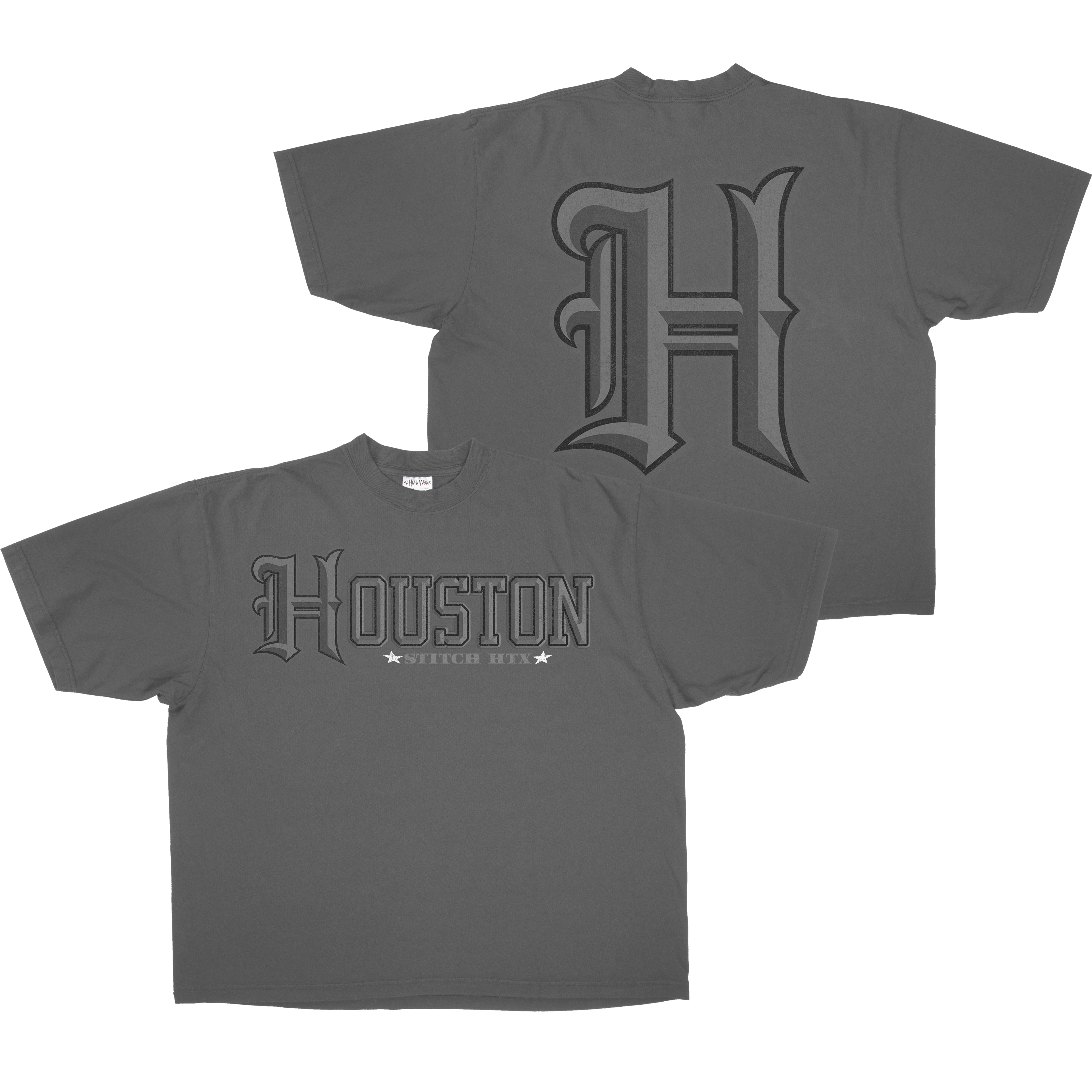 GREY H TEE