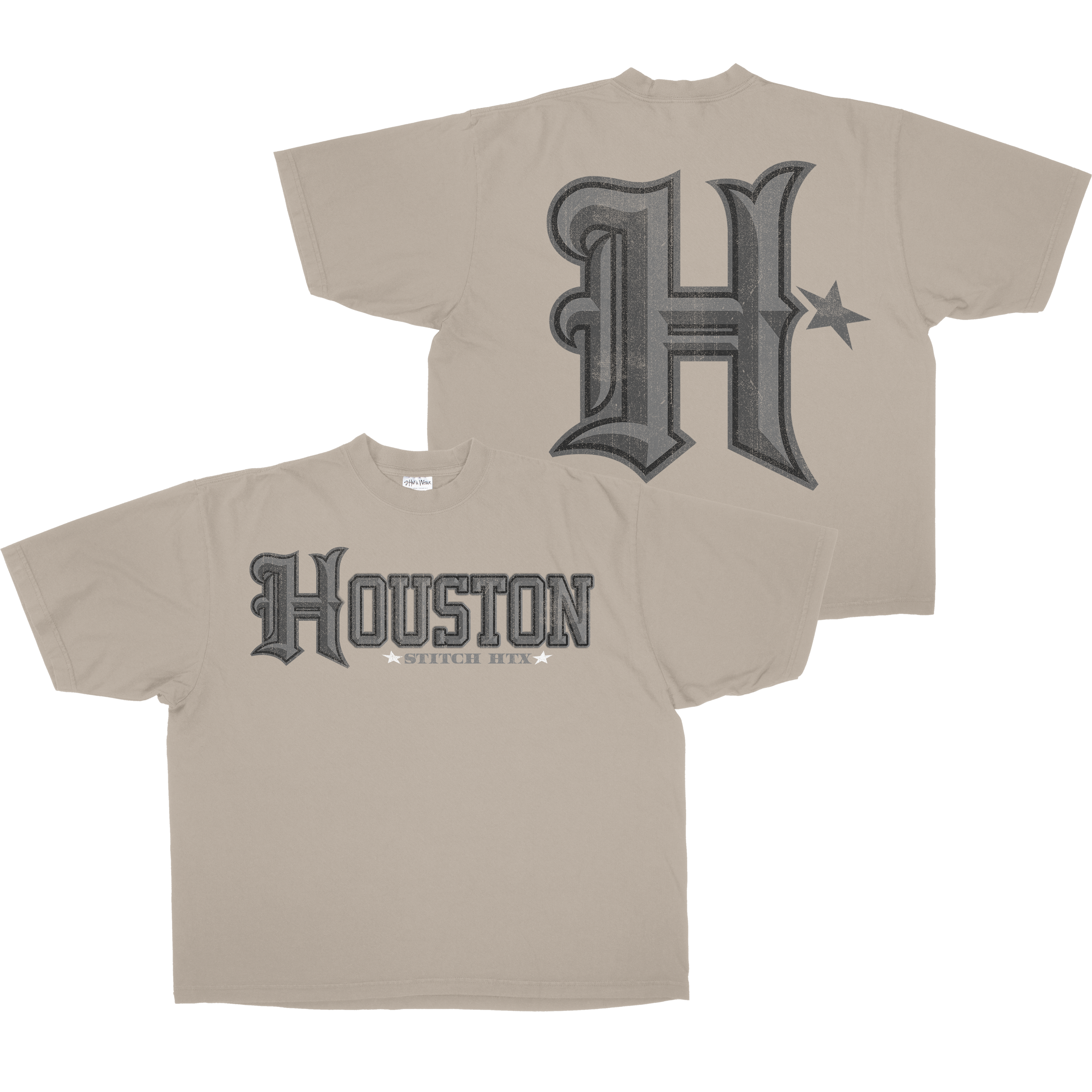 GREY H TEE