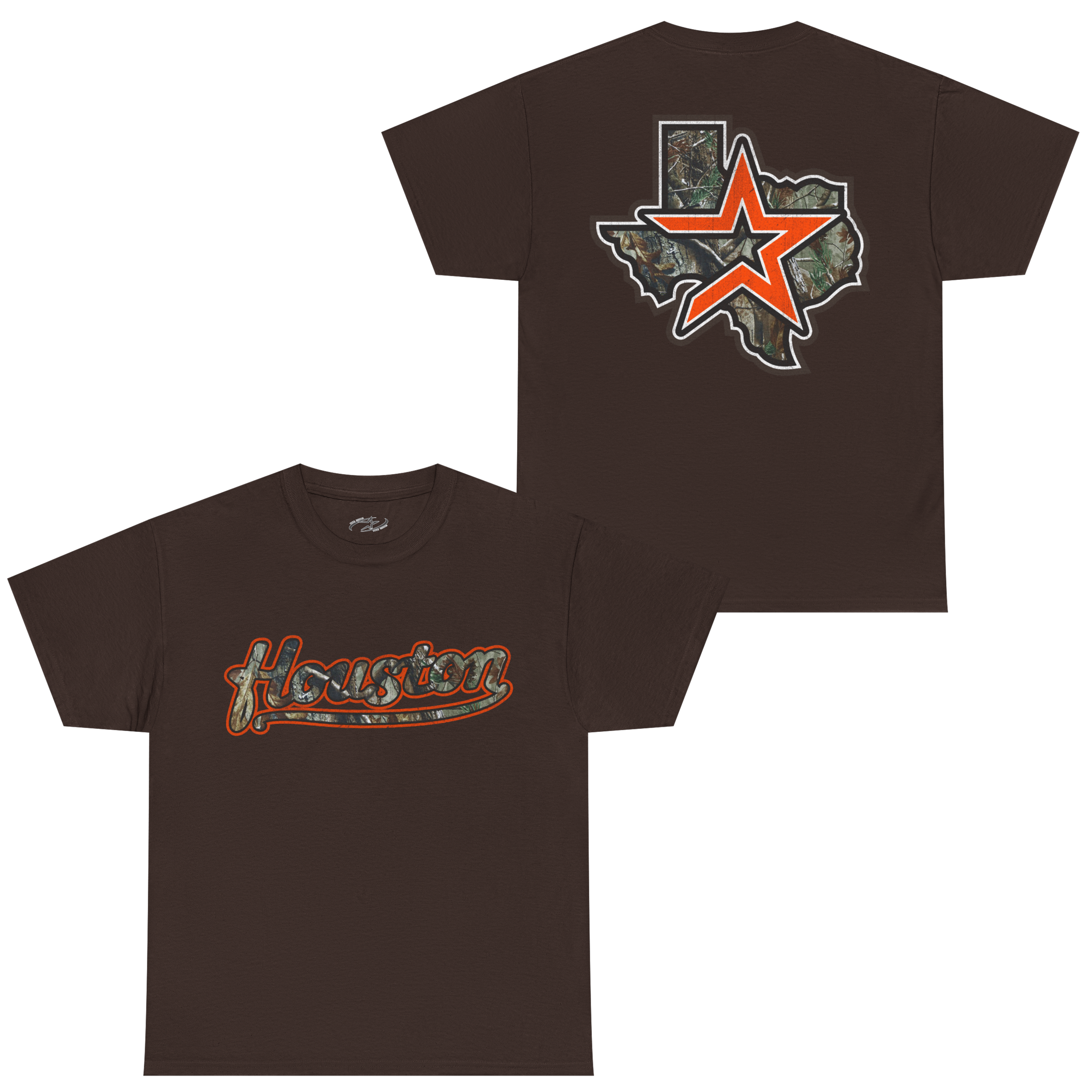 CAMO HTX ORANGE STAR STANDARD TEE