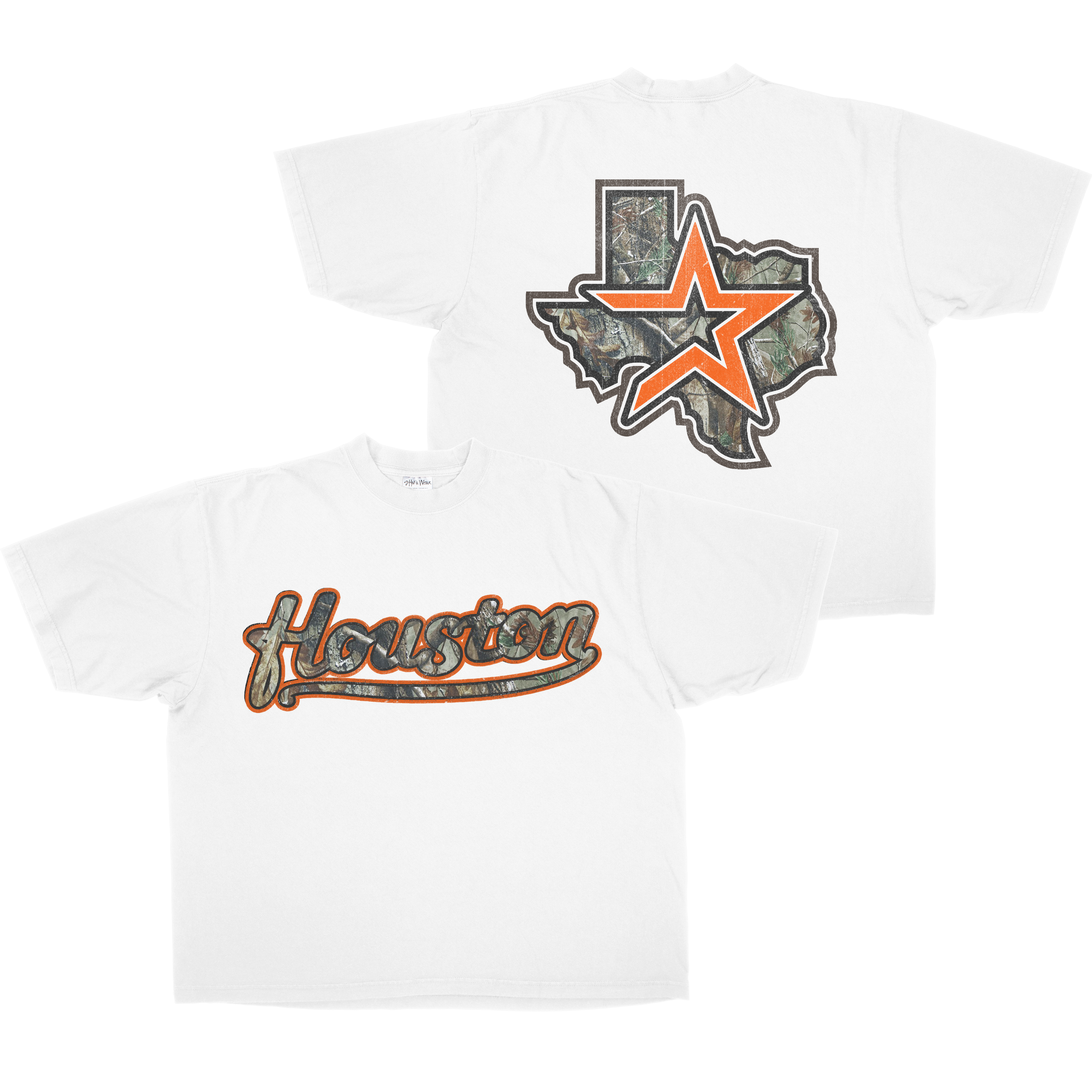 CAMO HTX ORANGE STAR HEAVYWEIGHT SHAKAWEAR TEE