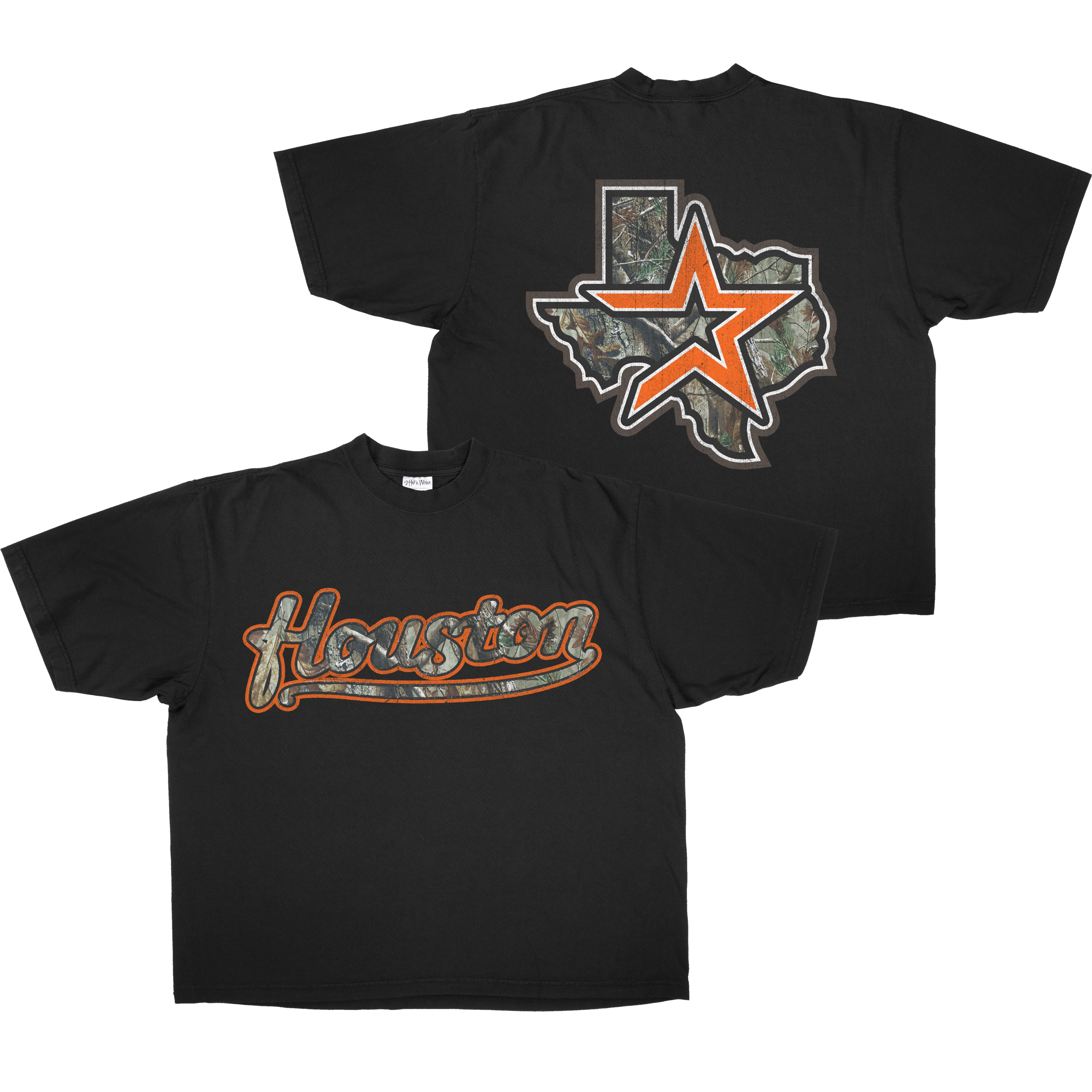 CAMO HTX ORANGE STAR HEAVYWEIGHT SHAKAWEAR TEE