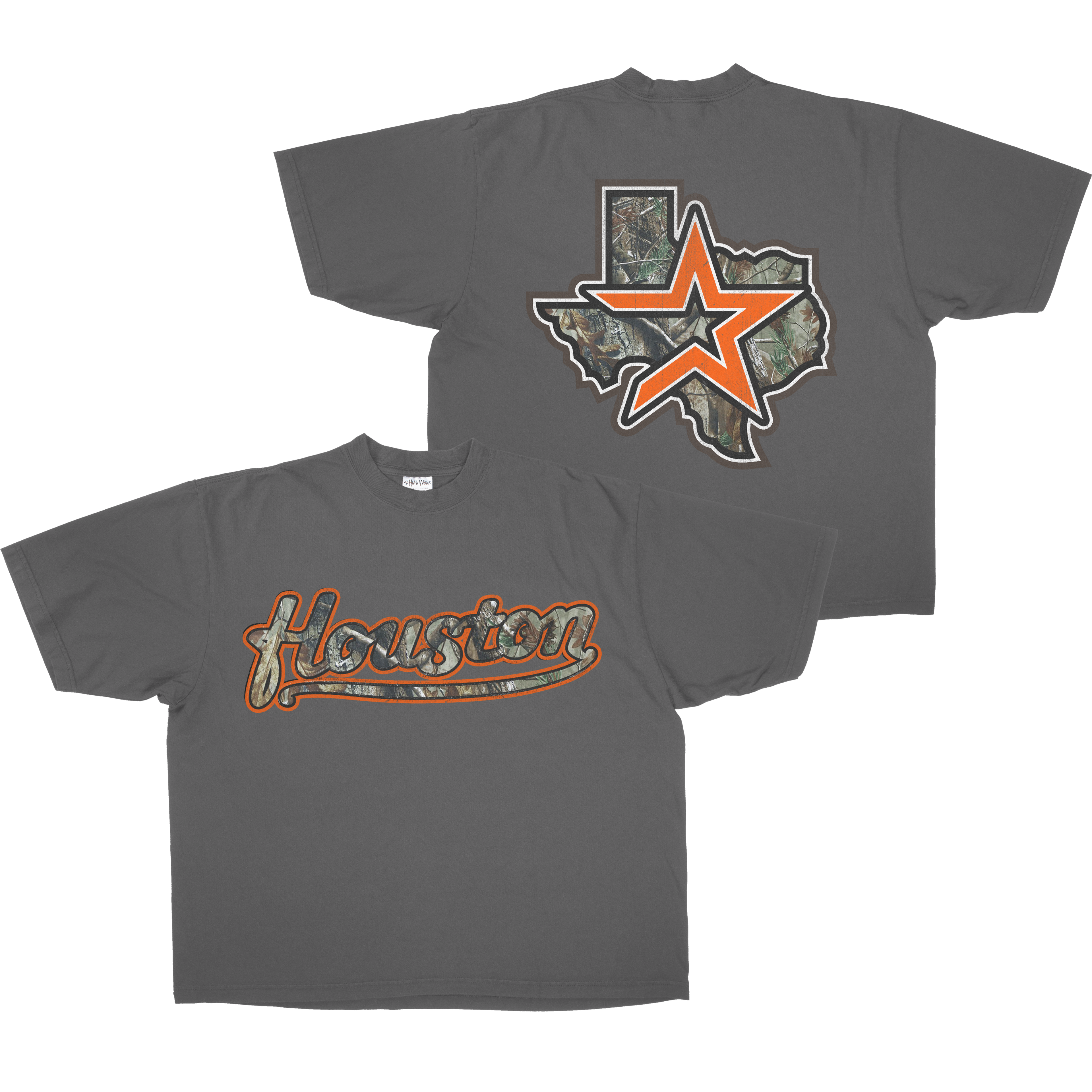 CAMO HTX ORANGE STAR HEAVYWEIGHT SHAKAWEAR TEE