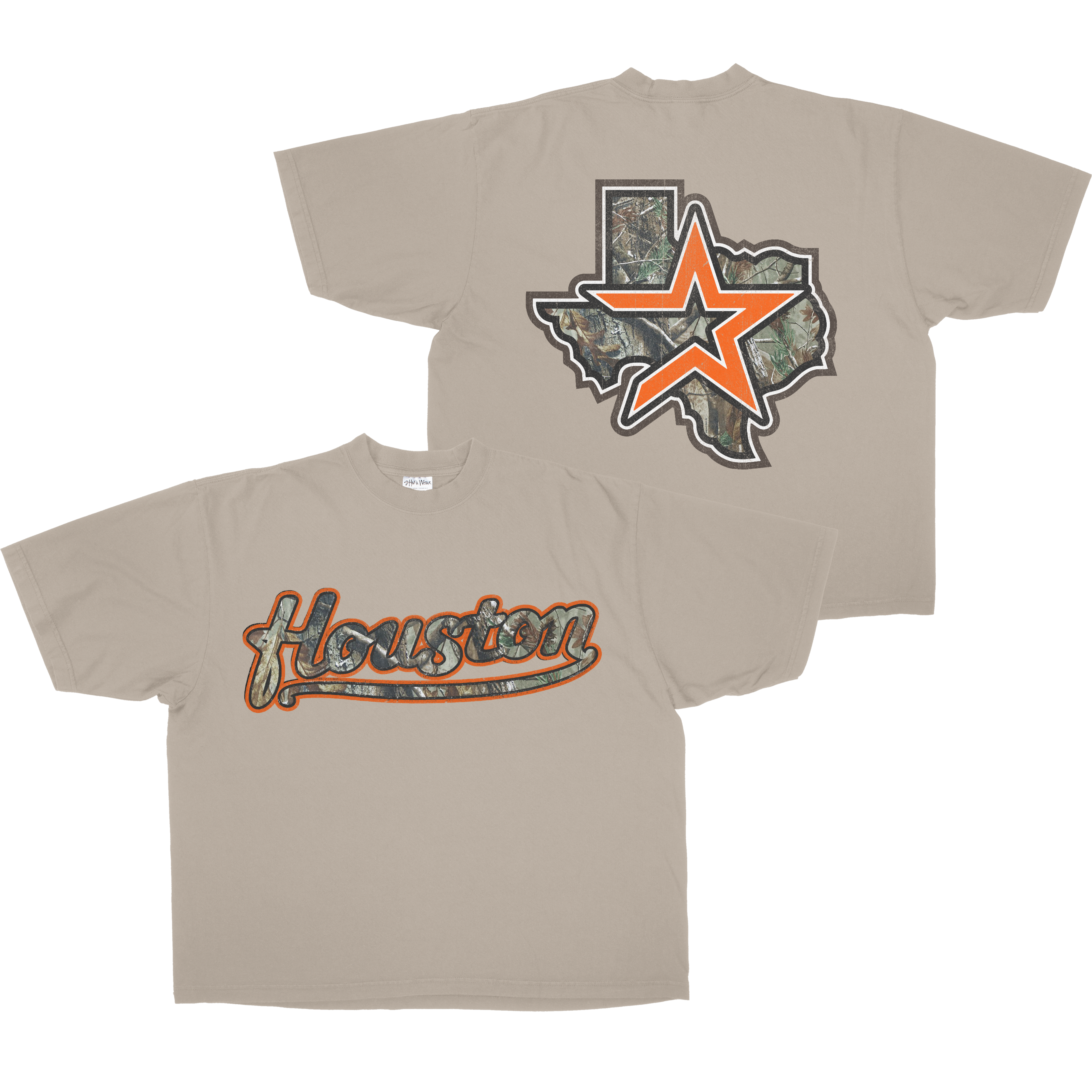 CAMO HTX ORANGE STAR HEAVYWEIGHT SHAKAWEAR TEE