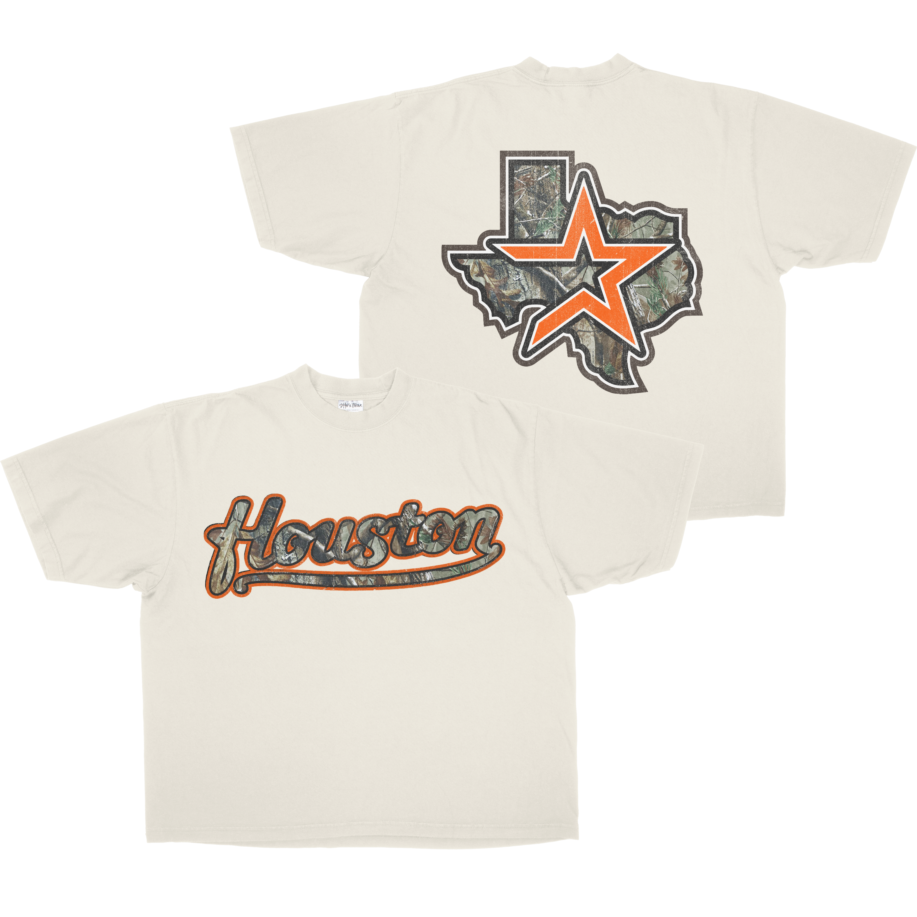 CAMO HTX ORANGE STAR HEAVYWEIGHT SHAKAWEAR TEE