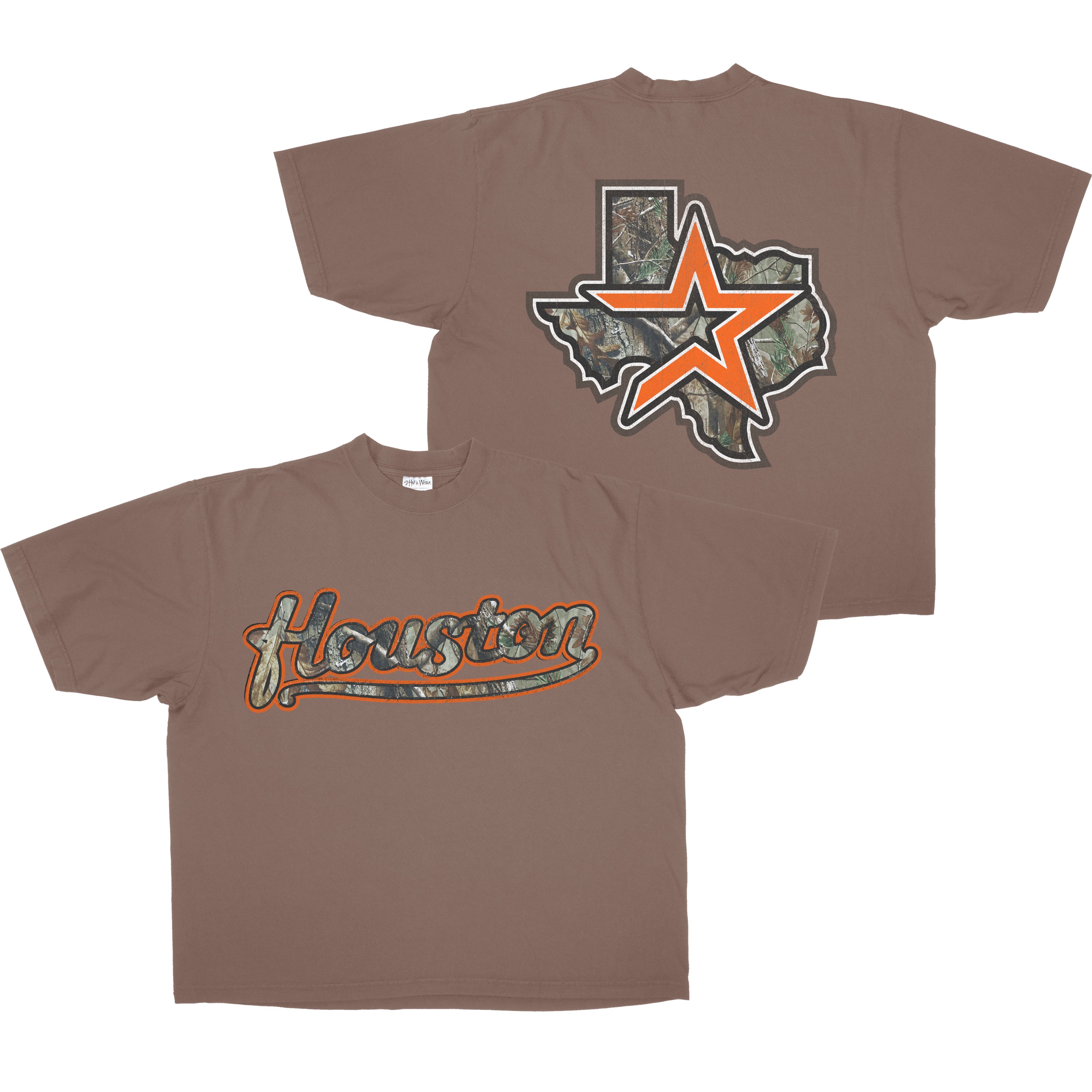CAMO HTX ORANGE STAR HEAVYWEIGHT SHAKAWEAR TEE