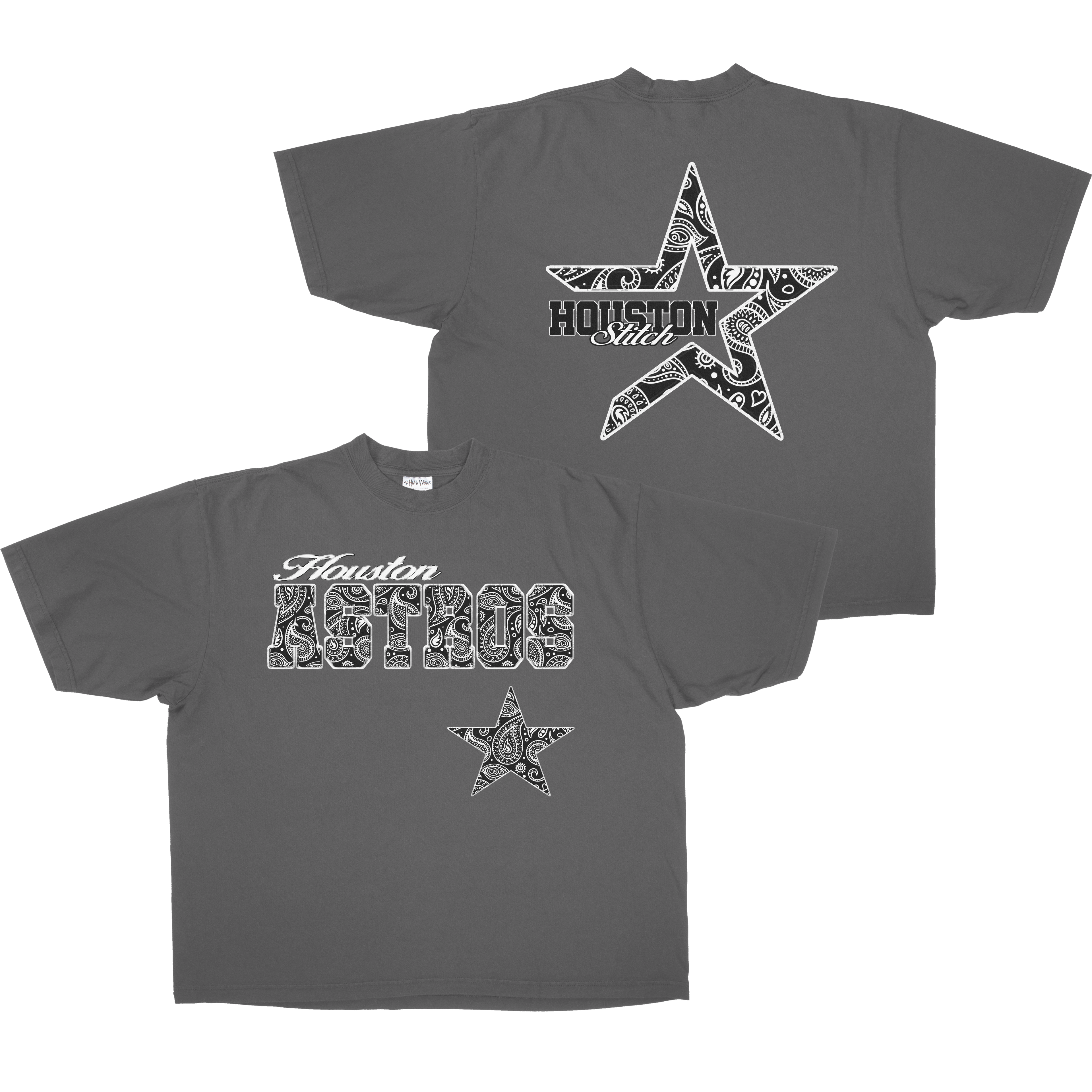 BLACK PAISLEY STROS STAR HEAVYWEIGHT SHAKAWEAR TEE