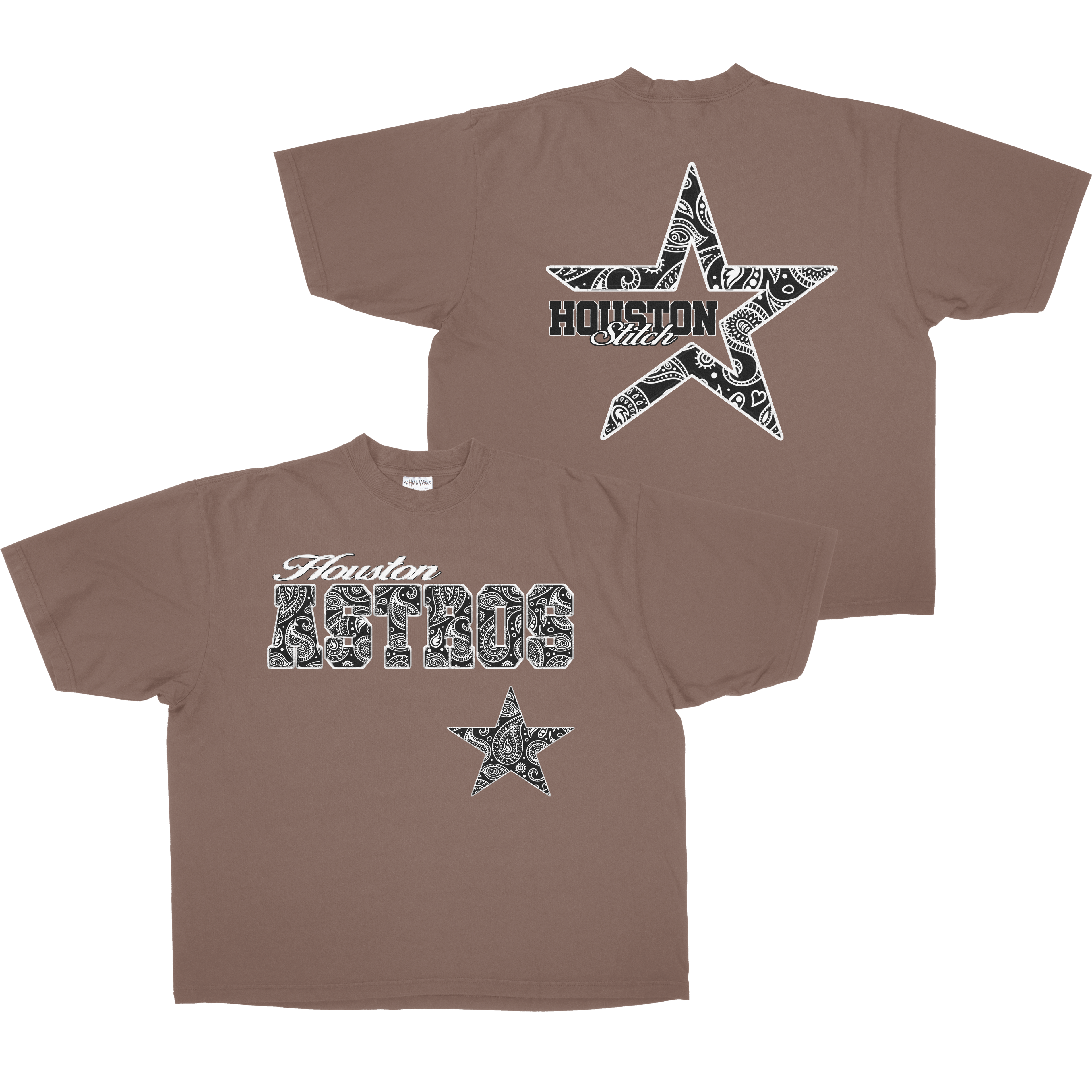 BLACK PAISLEY STROS STAR HEAVYWEIGHT SHAKAWEAR TEE