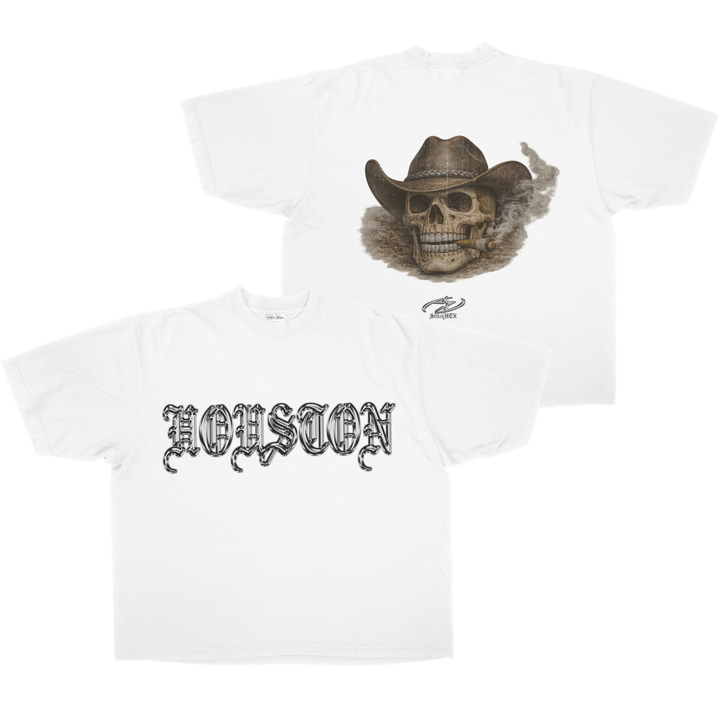 OLD HOUSTON SKULL SHAKA TEE
