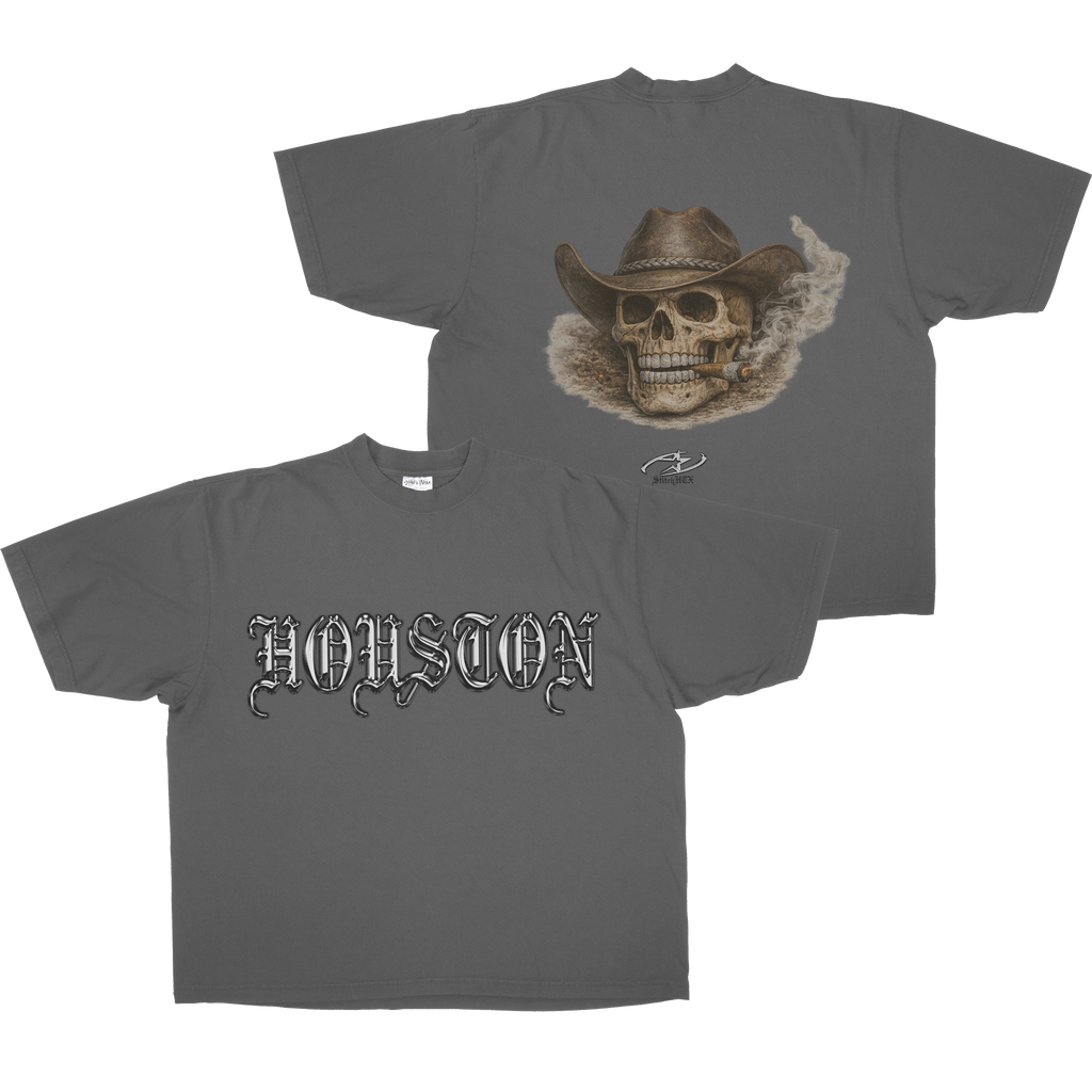 OLD HOUSTON SKULL SHAKA TEE
