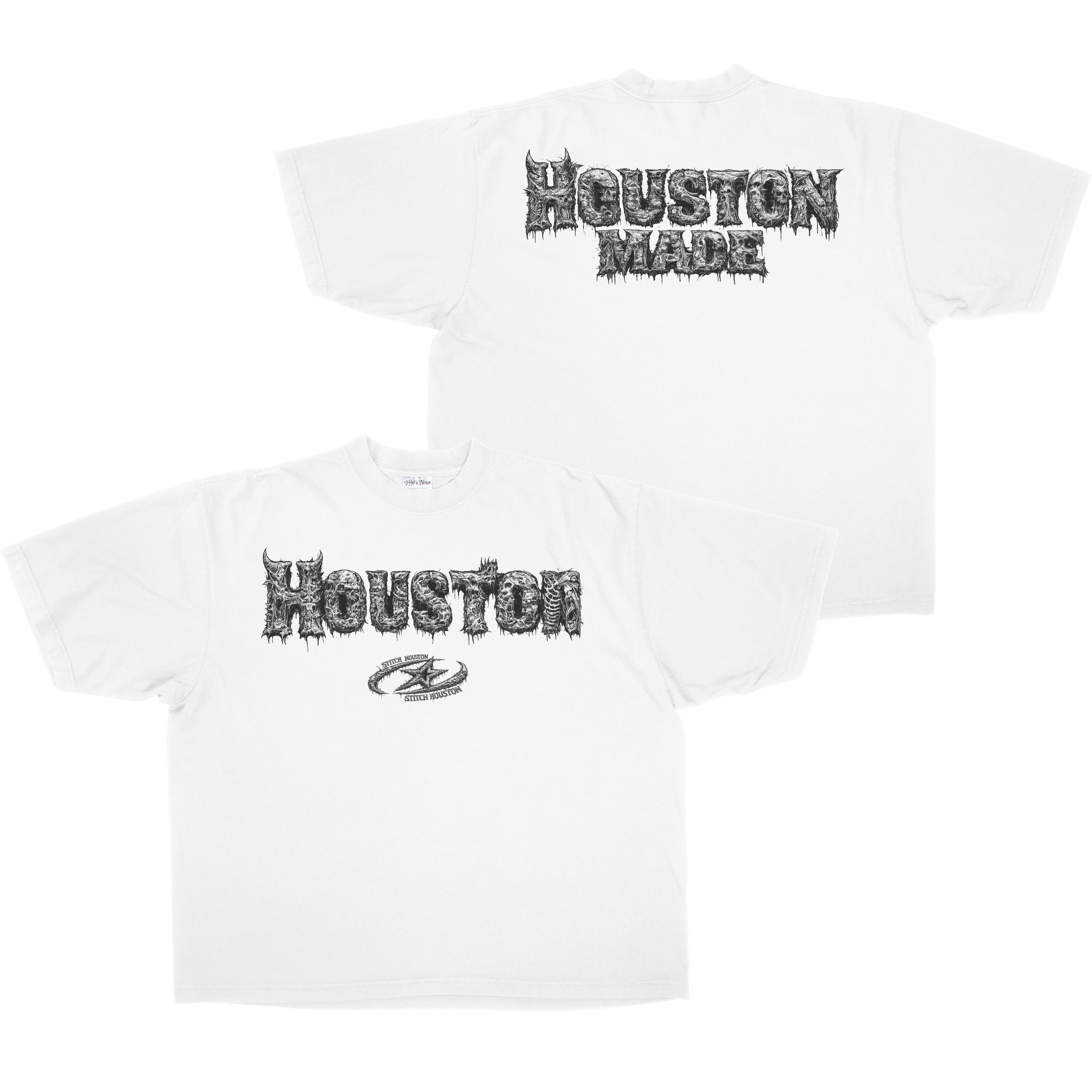 HOUSTON MADE SKULL WEB HEAVYWEIGHT SHAKA TEE