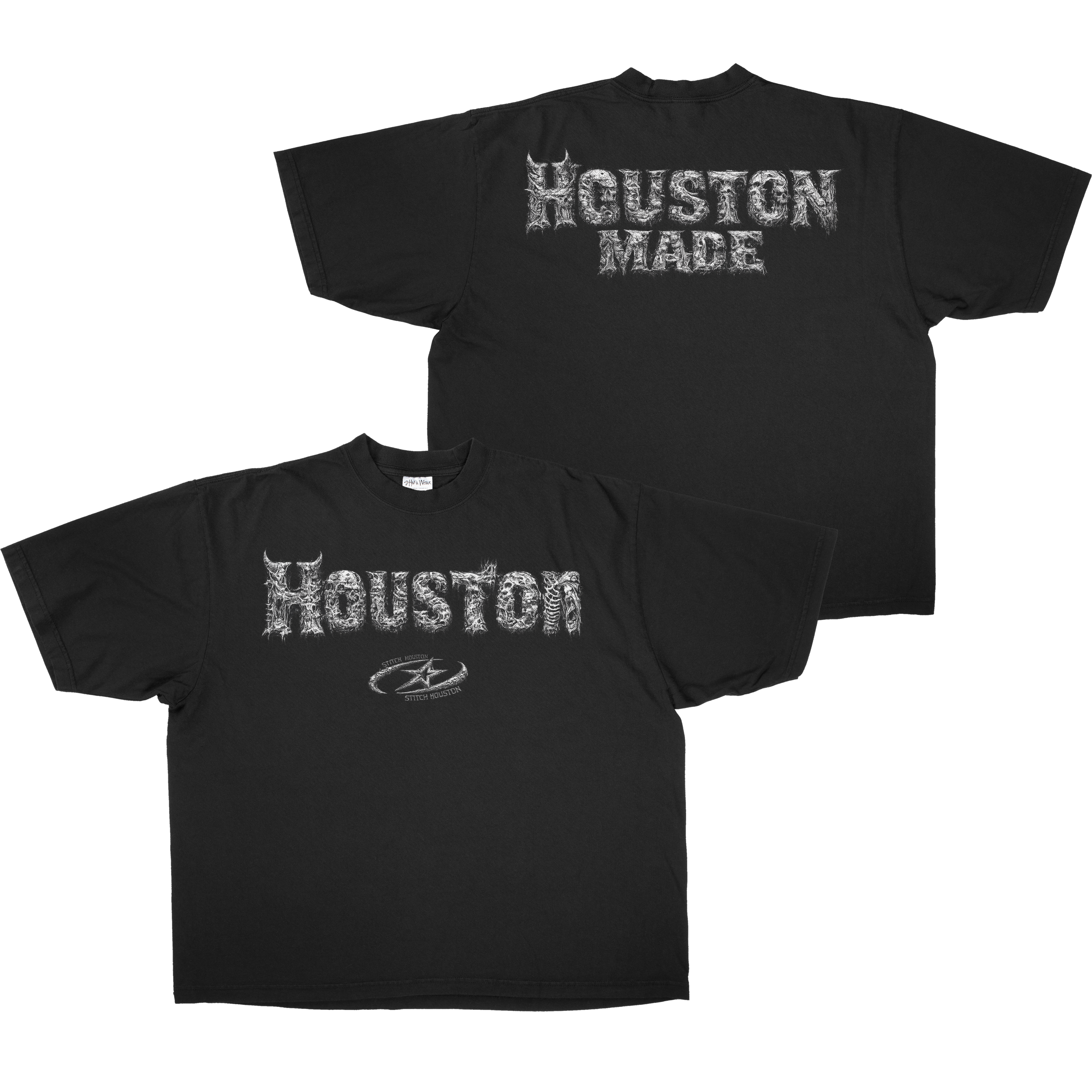 HOUSTON MADE SKULL WEB HEAVYWEIGHT SHAKA TEE
