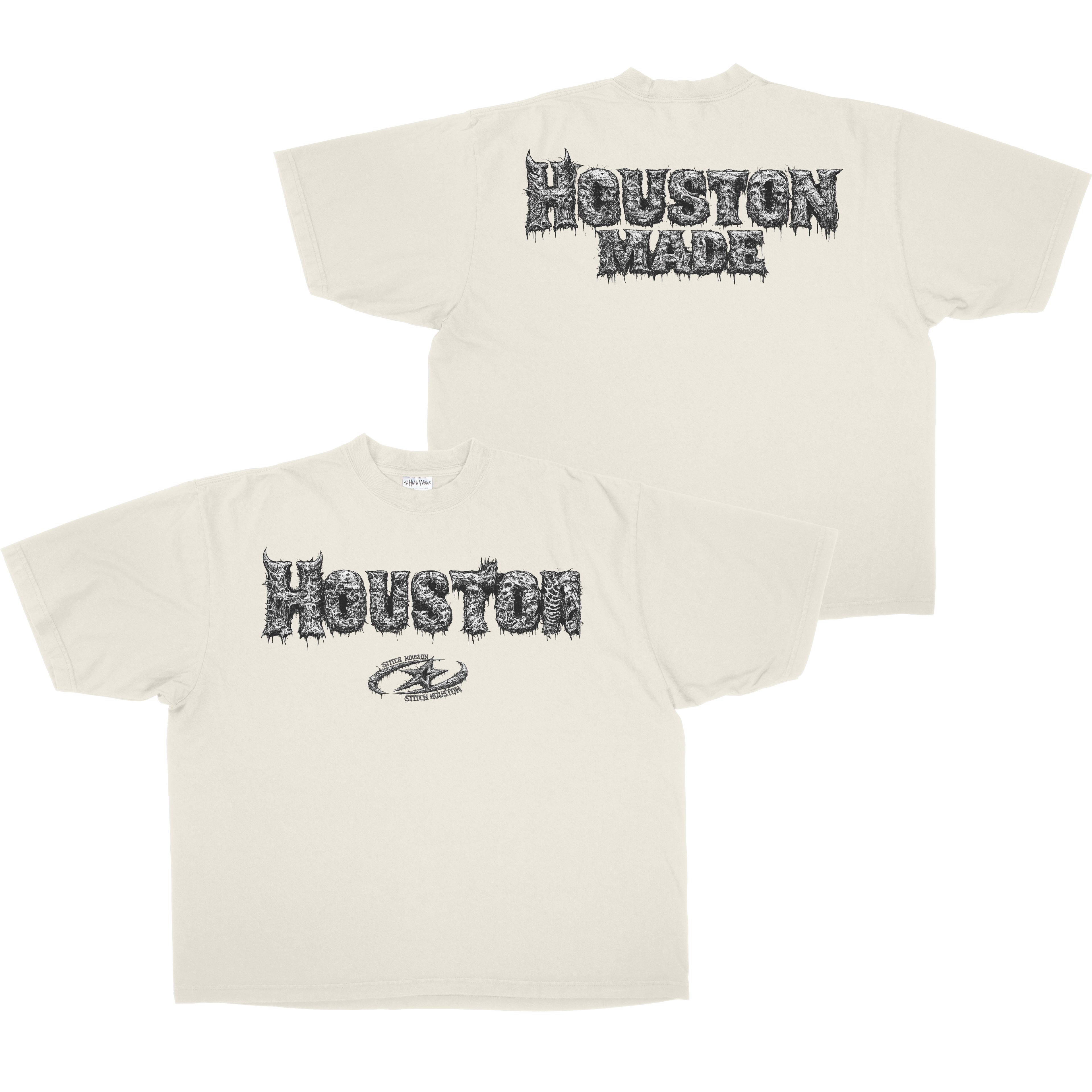 HOUSTON MADE SKULL WEB HEAVYWEIGHT SHAKA TEE