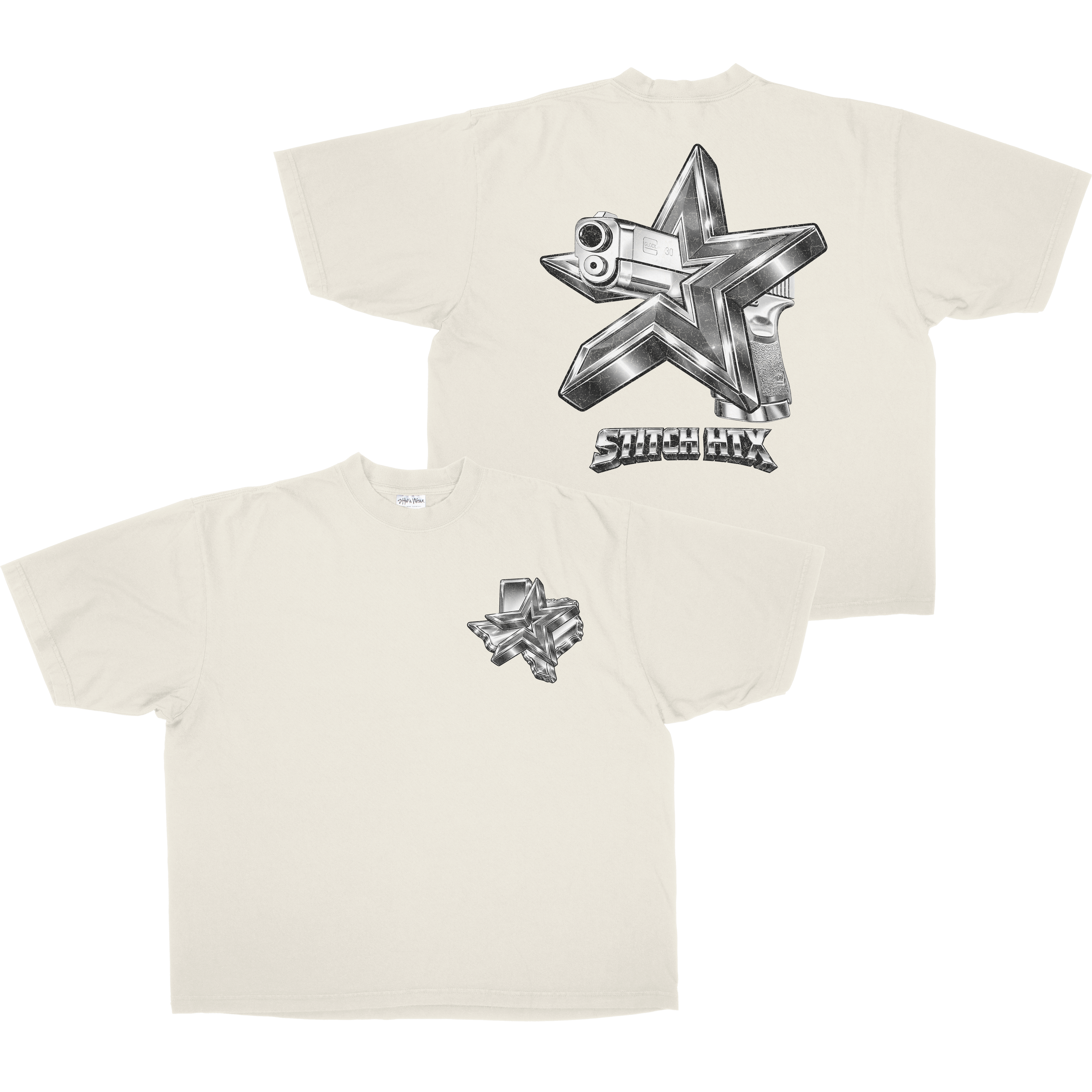 CHROME STROS GLOCK HEAVYWEIGHT SHAKAWEAR TEE