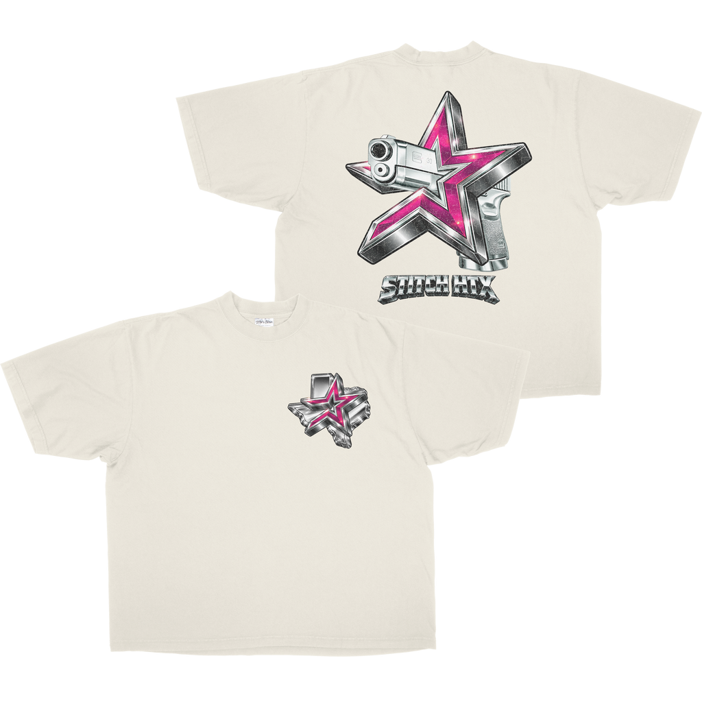 PINK N' CHROME STROS GLOCK HEAVYWEIGHT SHAKAWEAR TEE