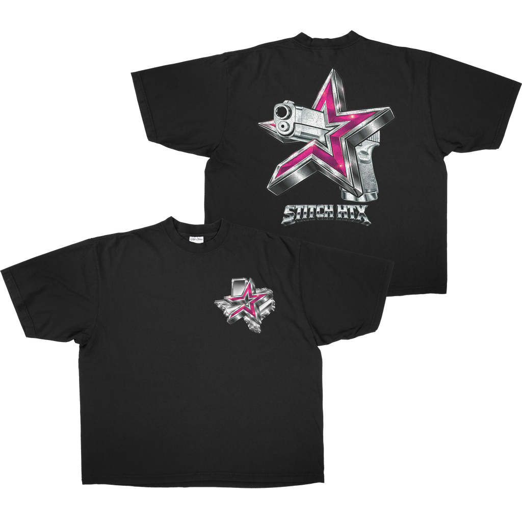 PINK N' CHROME STROS GLOCK HEAVYWEIGHT SHAKAWEAR TEE