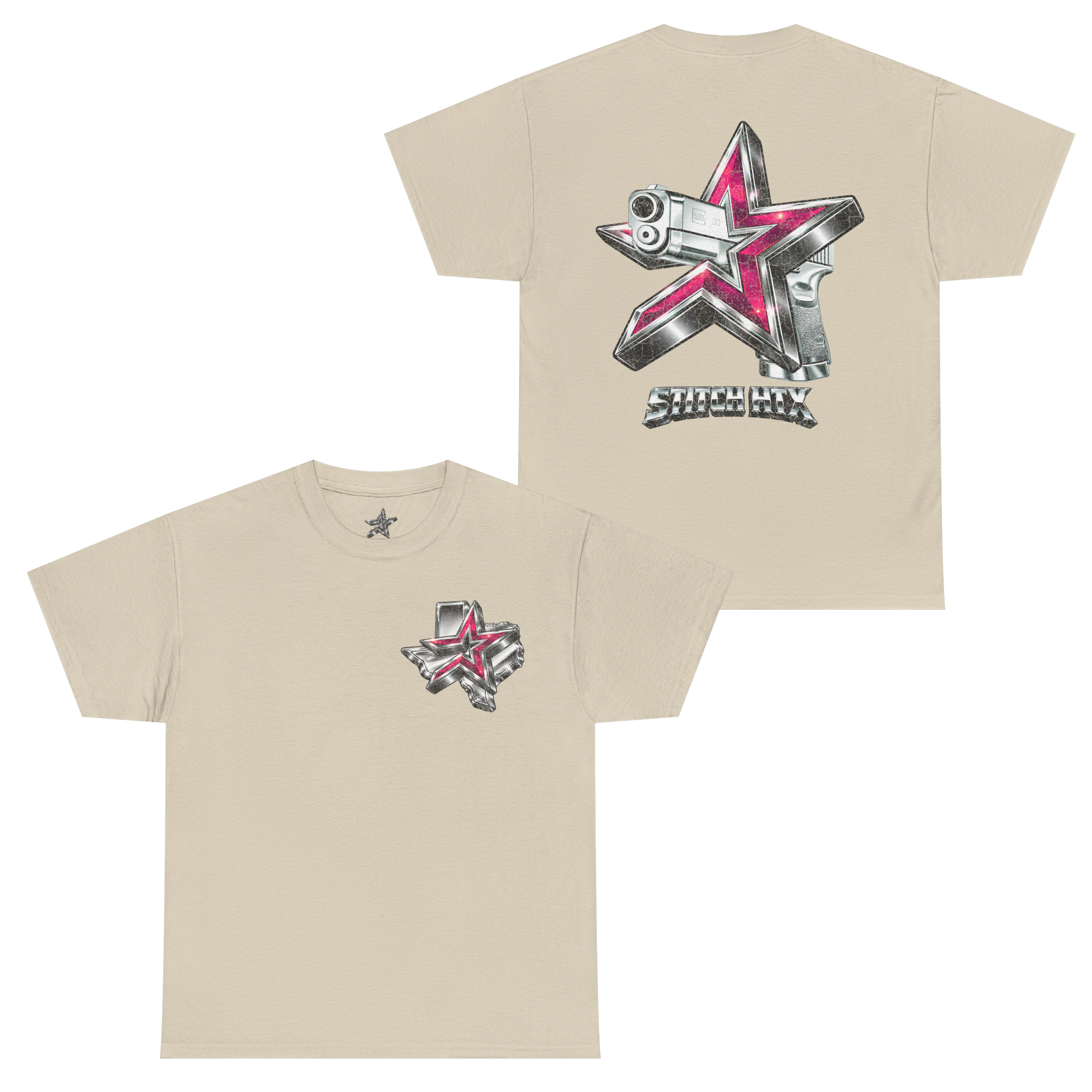 PINK N' CHROME STROS GLOCK STANDARD TEE