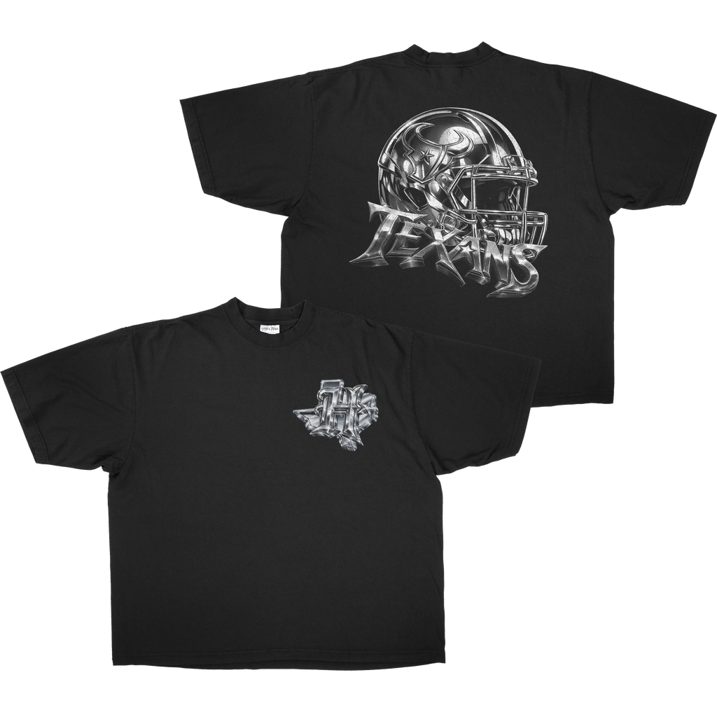 CHROME TEXANS HELMENT HEAVYWEIGHT SHAKAWEAR TEE