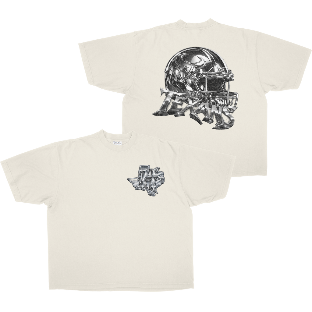 CHROME TEXANS HELMENT HEAVYWEIGHT SHAKAWEAR TEE