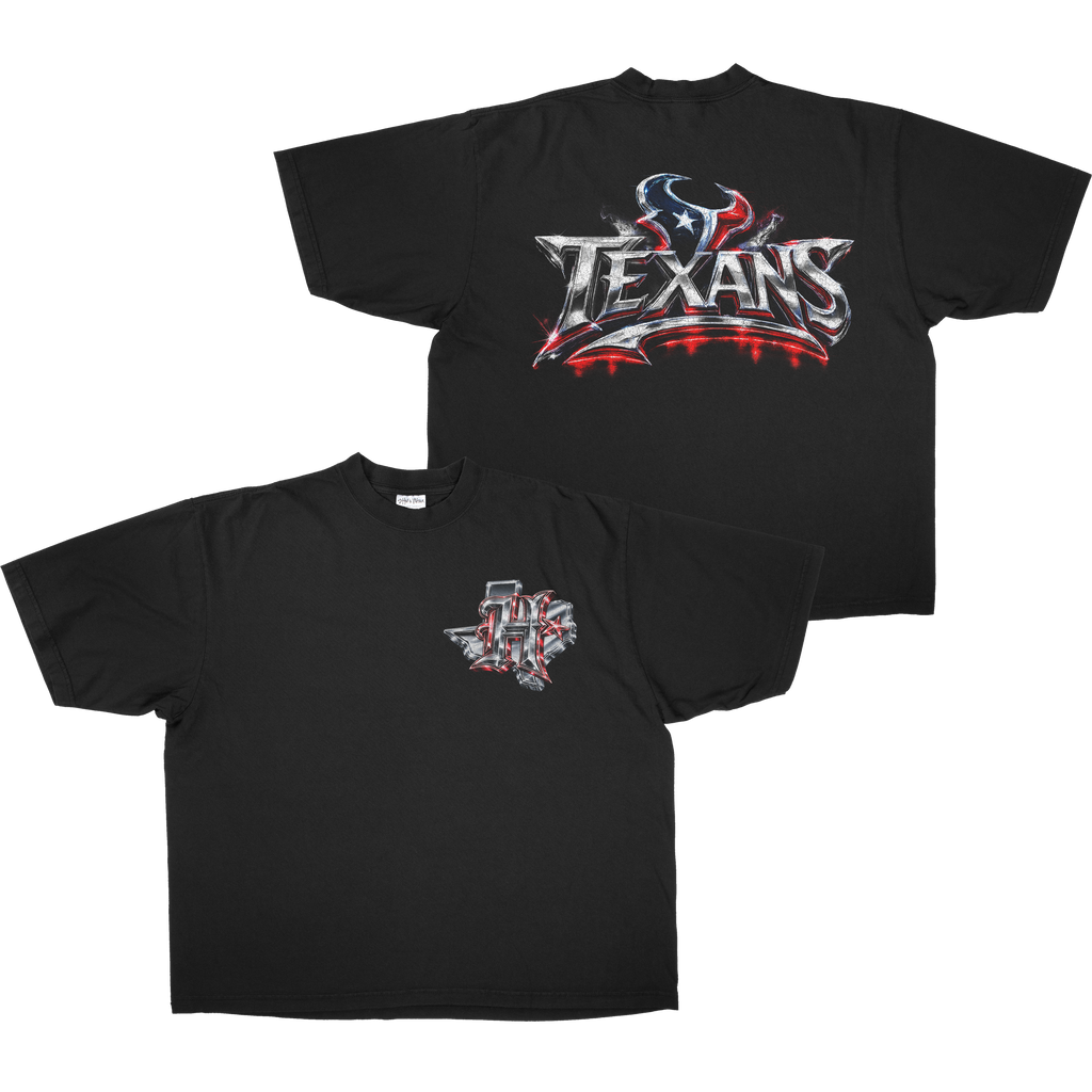 CHROME H TEXANS HEAVYWEIGHT SHAKAWEAR TEE