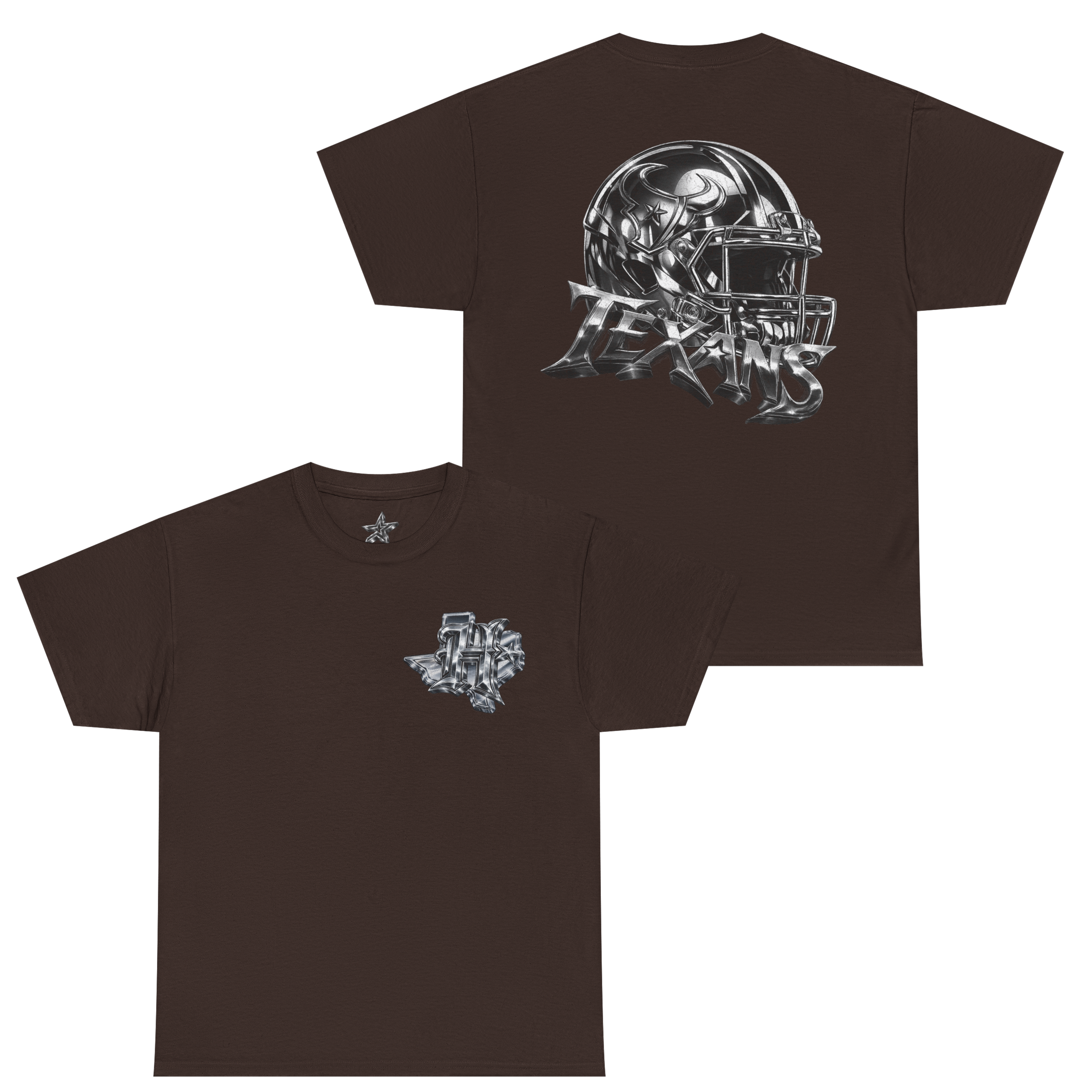 CHROME TEXANS HELMENT STANDARD TEE