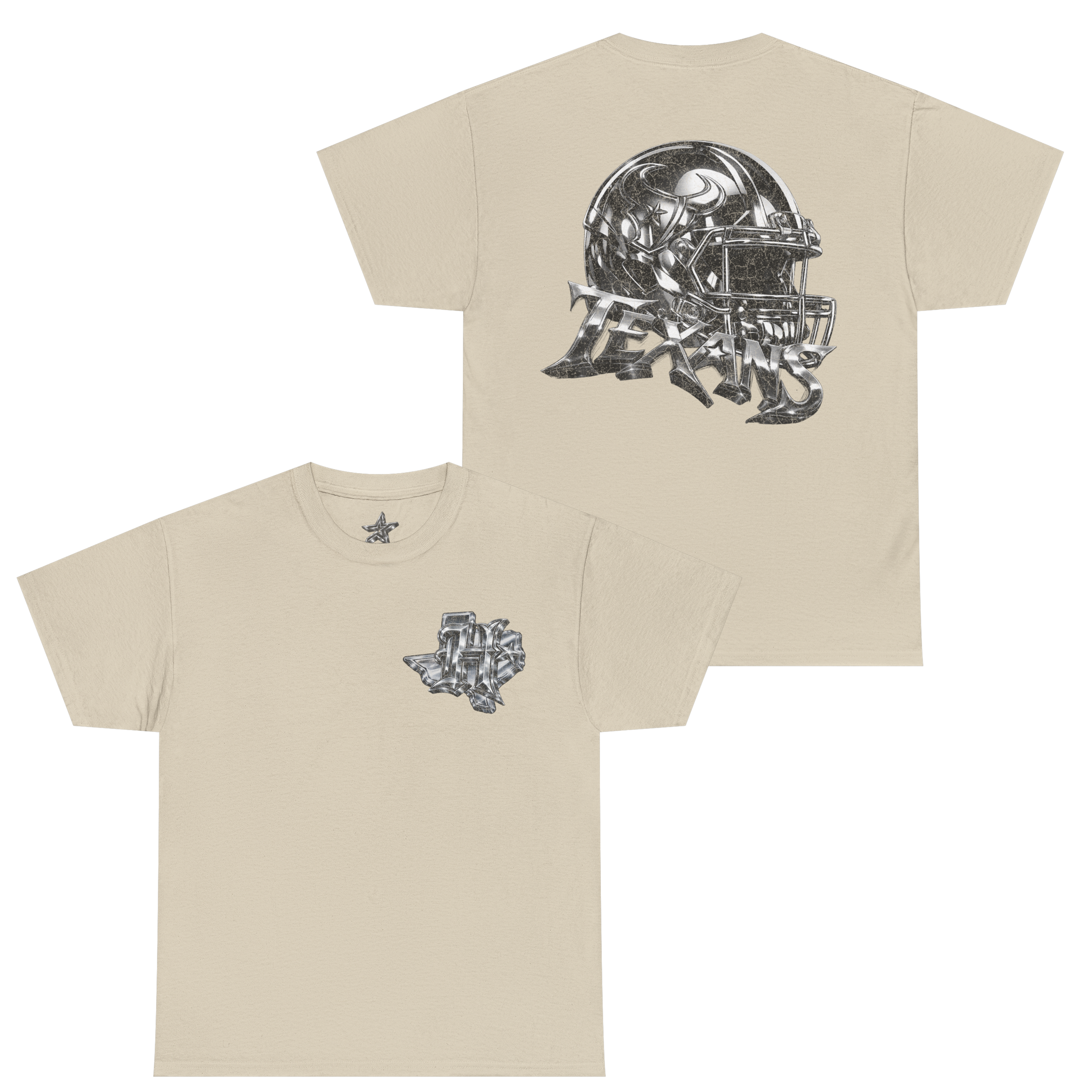 CHROME TEXANS HELMENT STANDARD TEE
