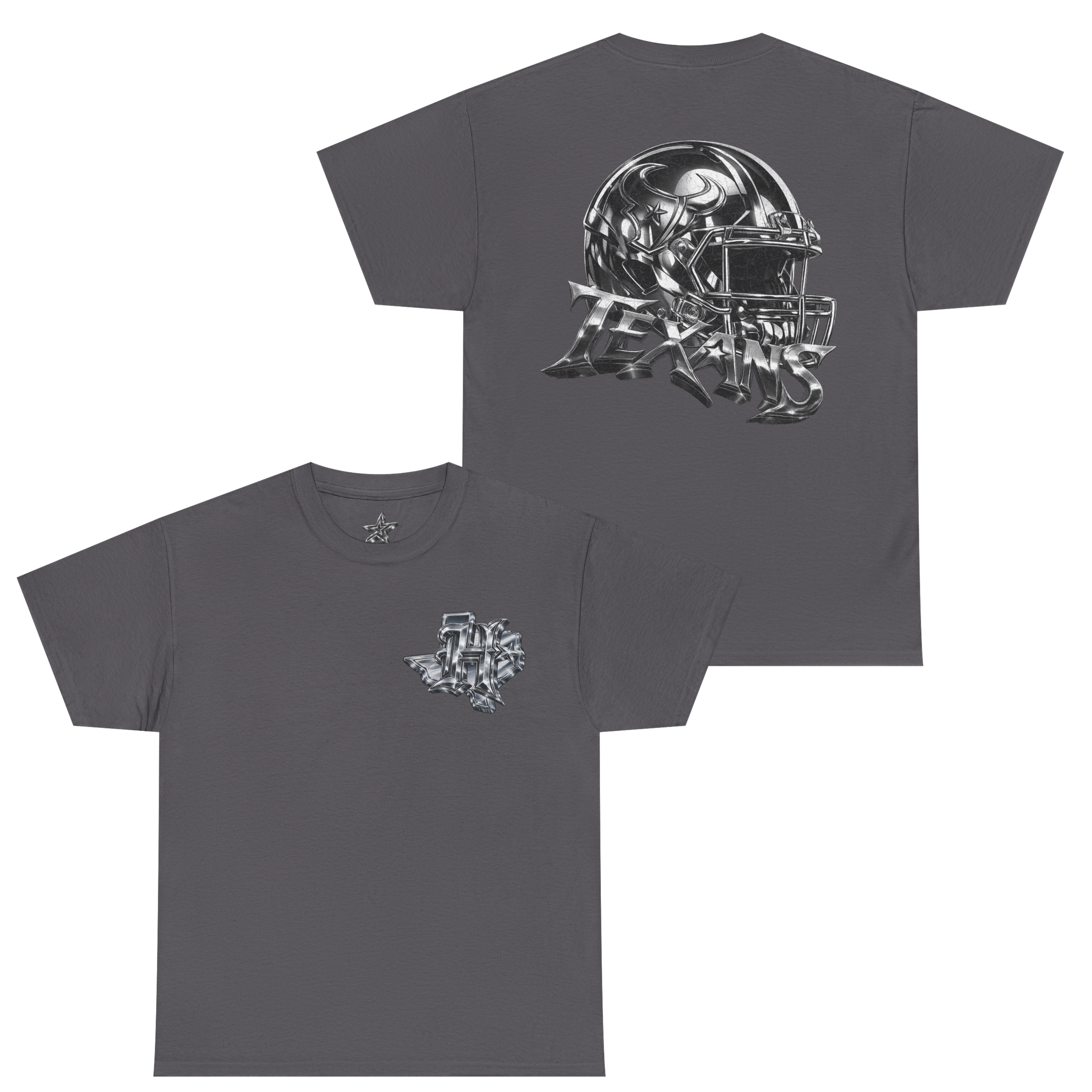 CHROME TEXANS HELMENT STANDARD TEE