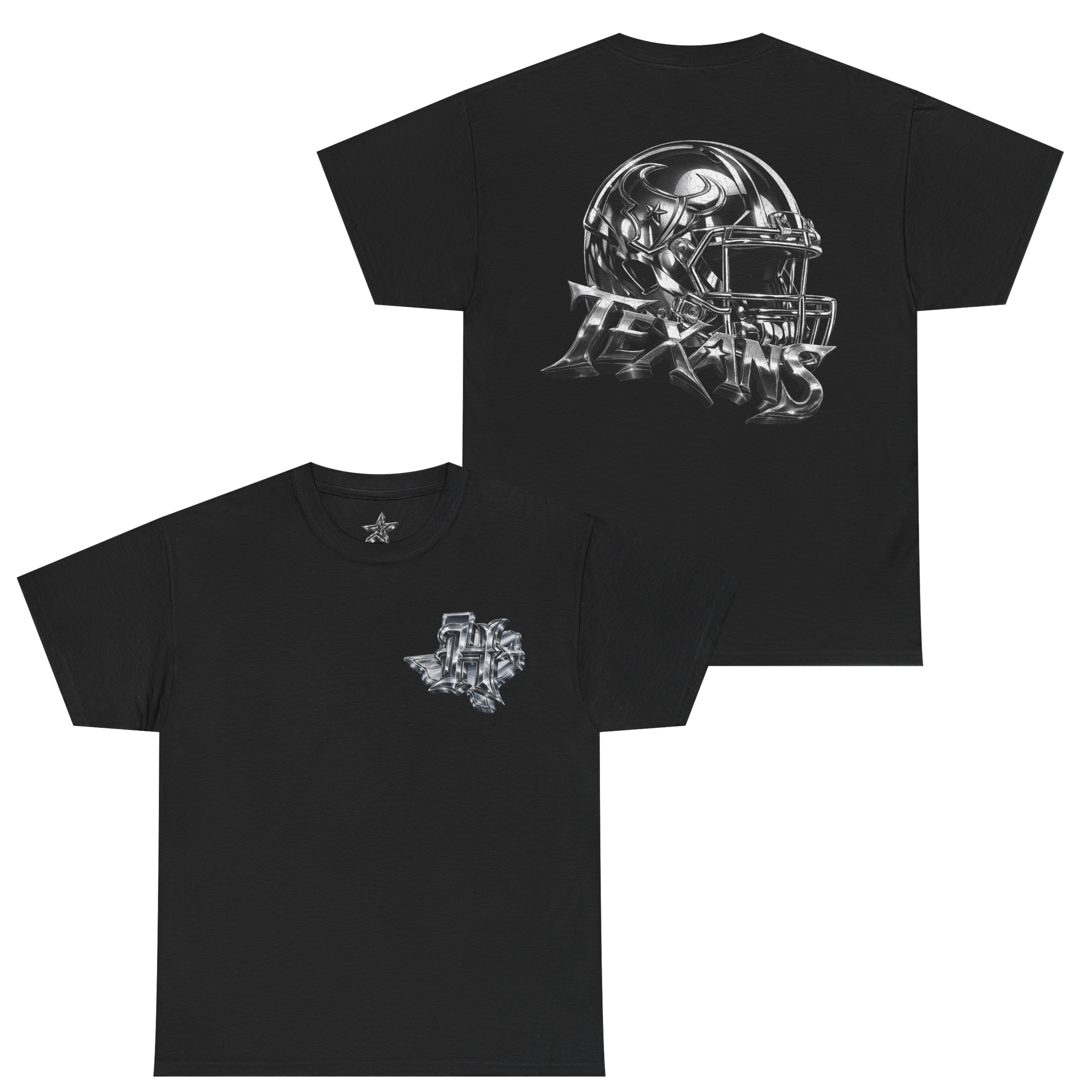 CHROME TEXANS HELMENT STANDARD TEE