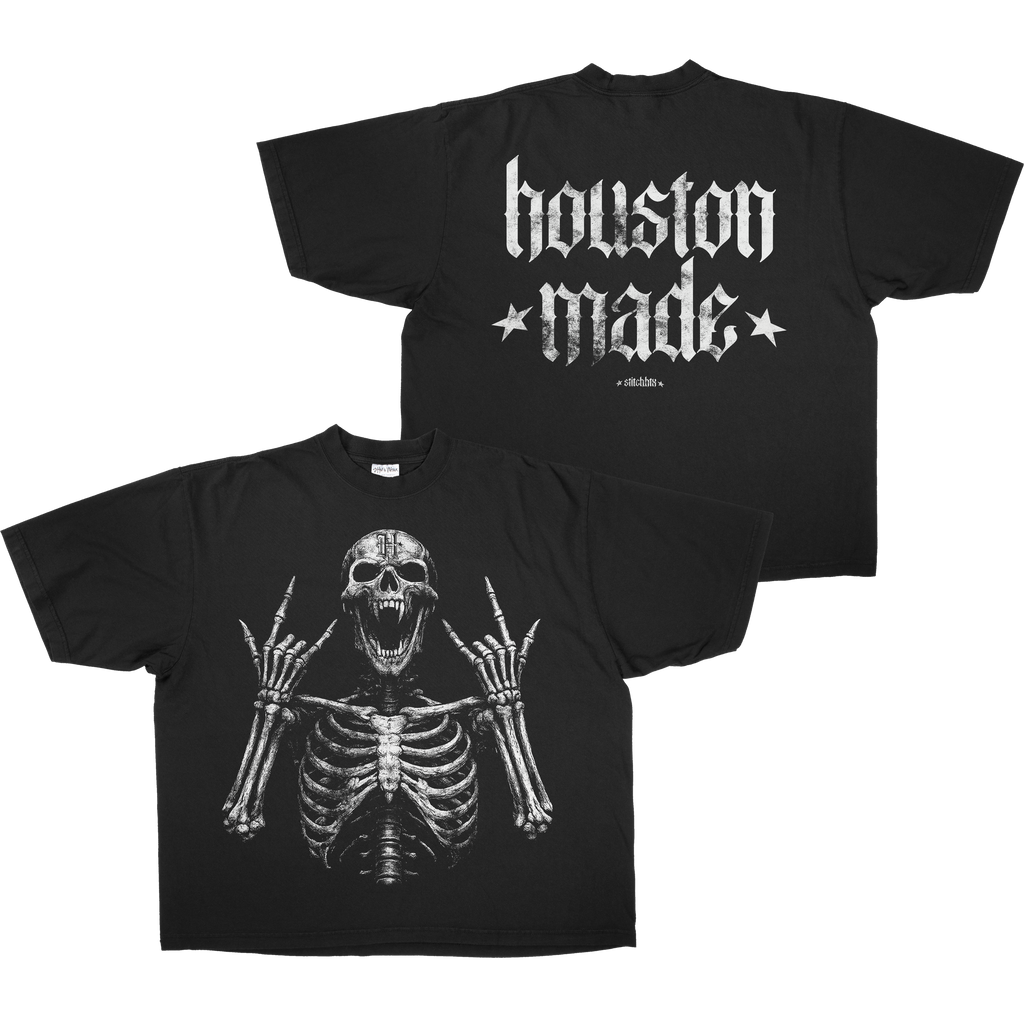 HOUSTON MADE SKELETON HEAVYWEIGHT SHAKA TEE