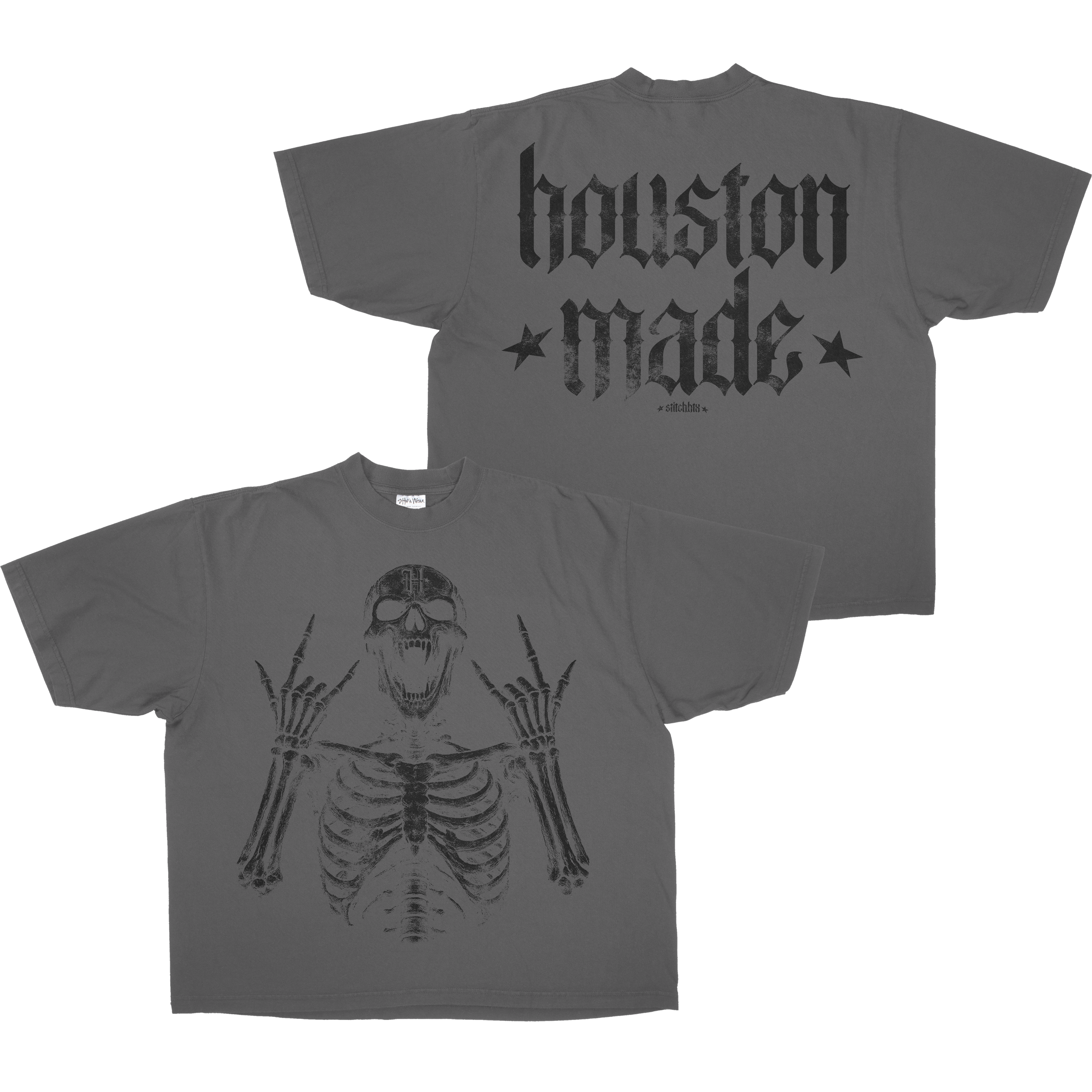 HOUSTON MADE SKELETON HEAVYWEIGHT SHAKA TEE