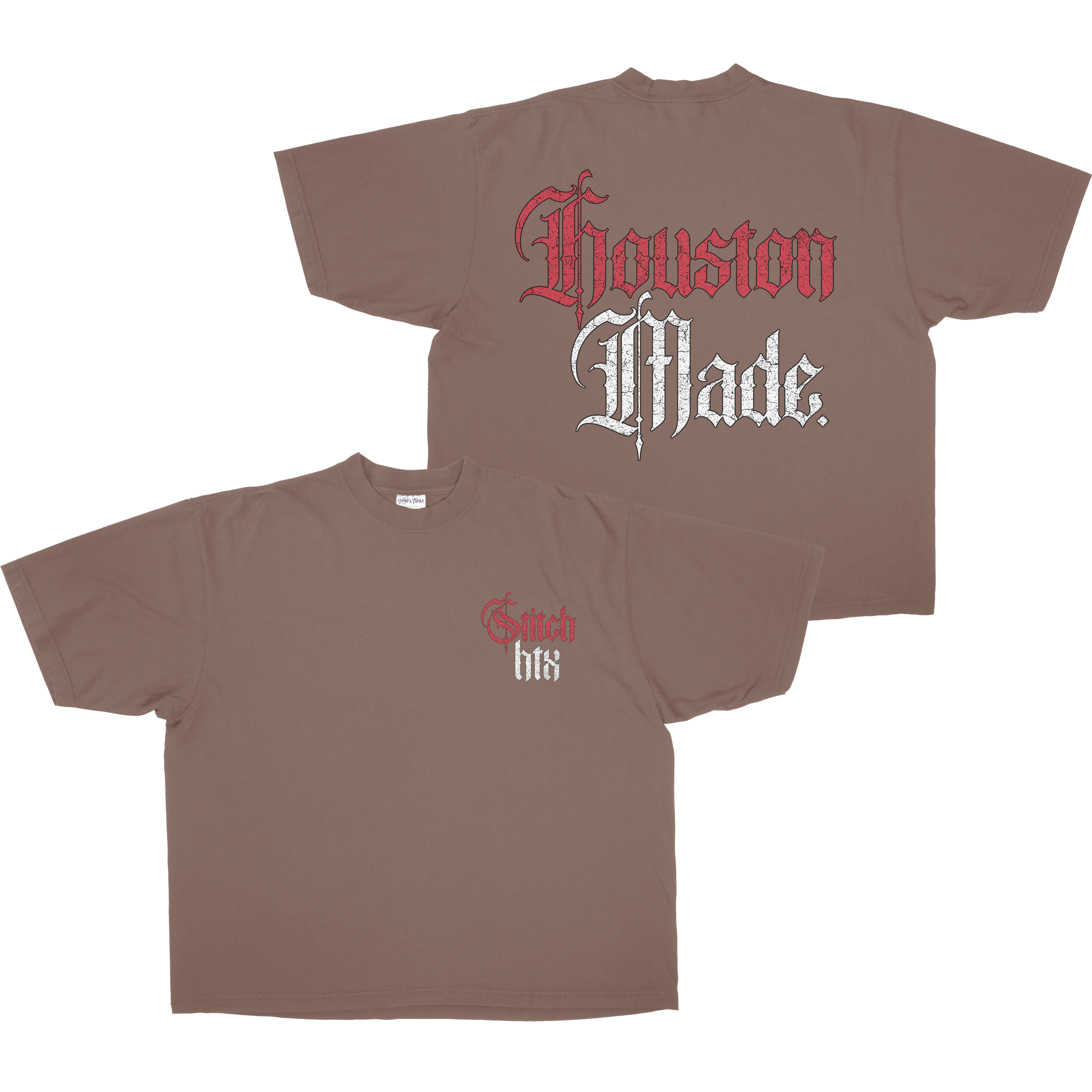 GOTHIC HOUSTON MADE HEAVYWEIGHT SHAKAWEAR TEE (HOUSTON RED)
