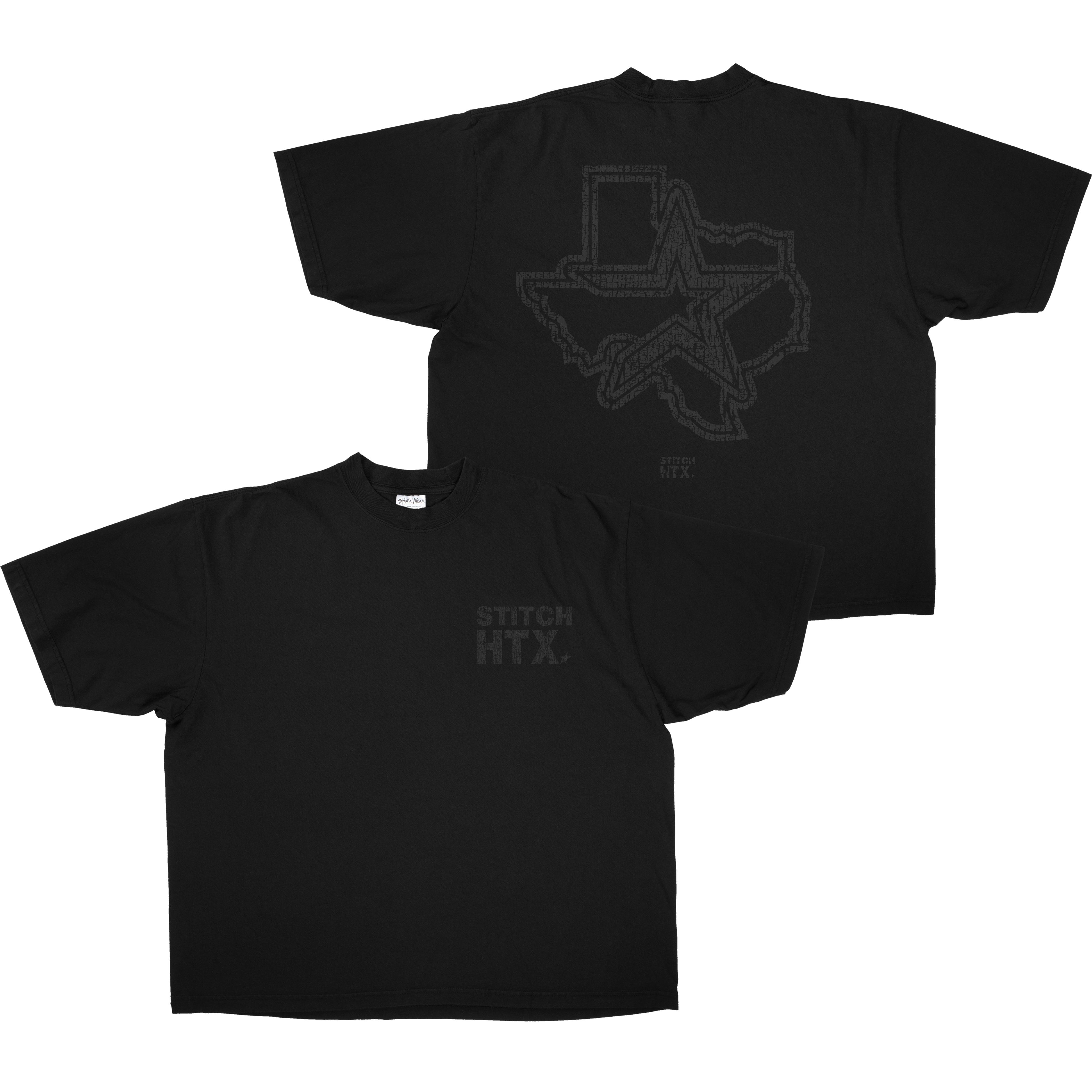 BLACK STITCH LOGO HEAVYWEIGHT SHAKAWEAR TEE