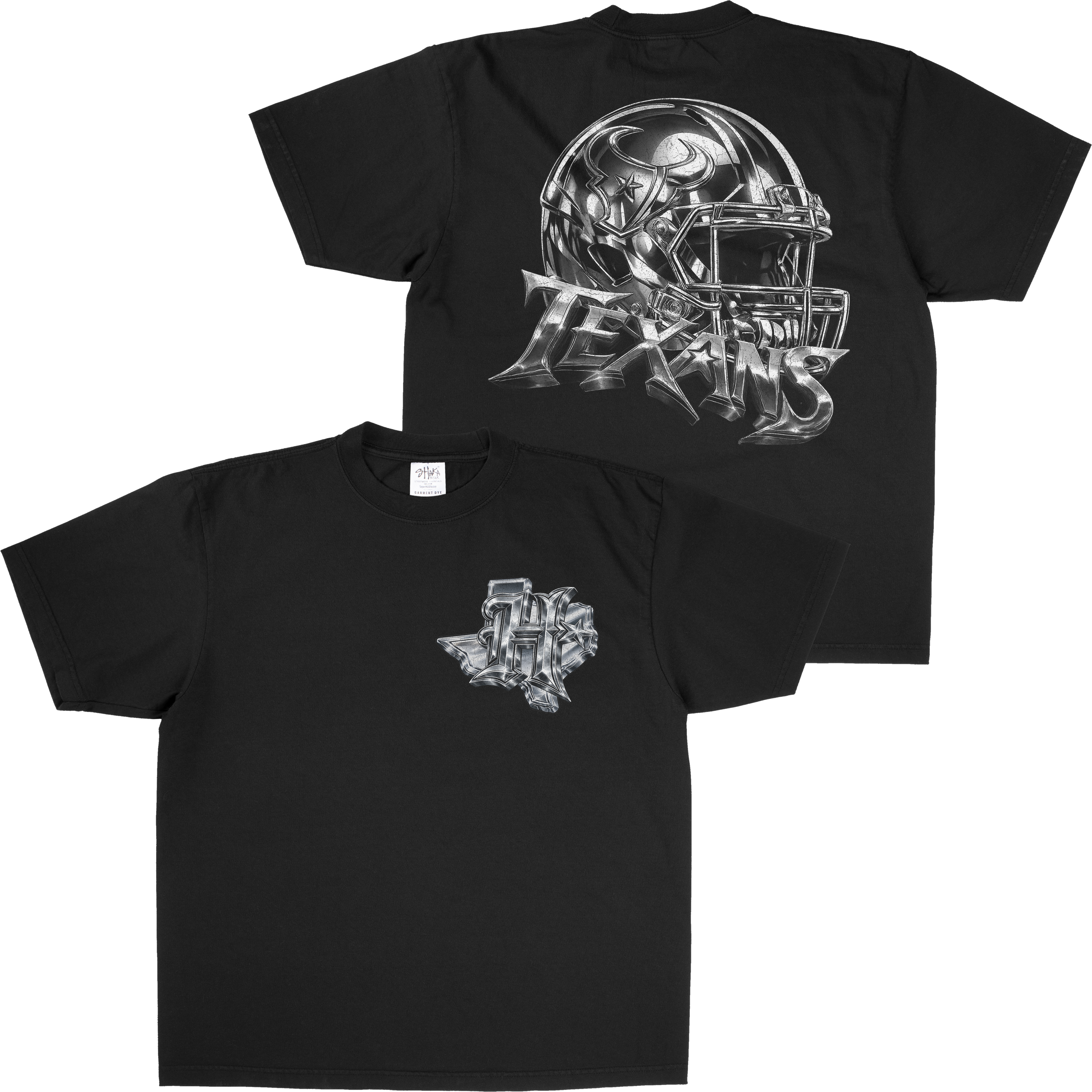 CHROME TEXANS HELMET SHAKAWEAR TEE