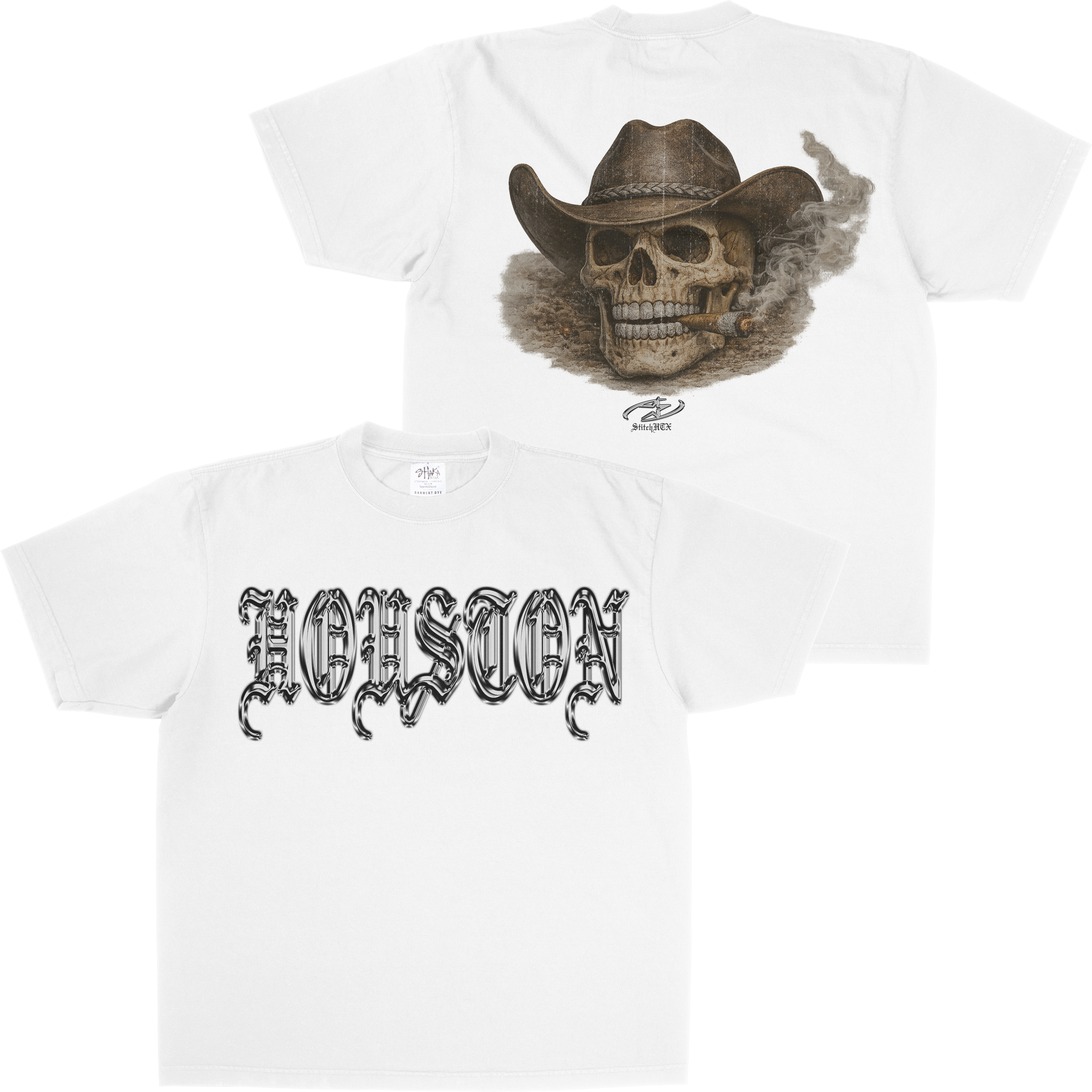 .OLD HOUSTON SKULL SHAKAWEAR TEE