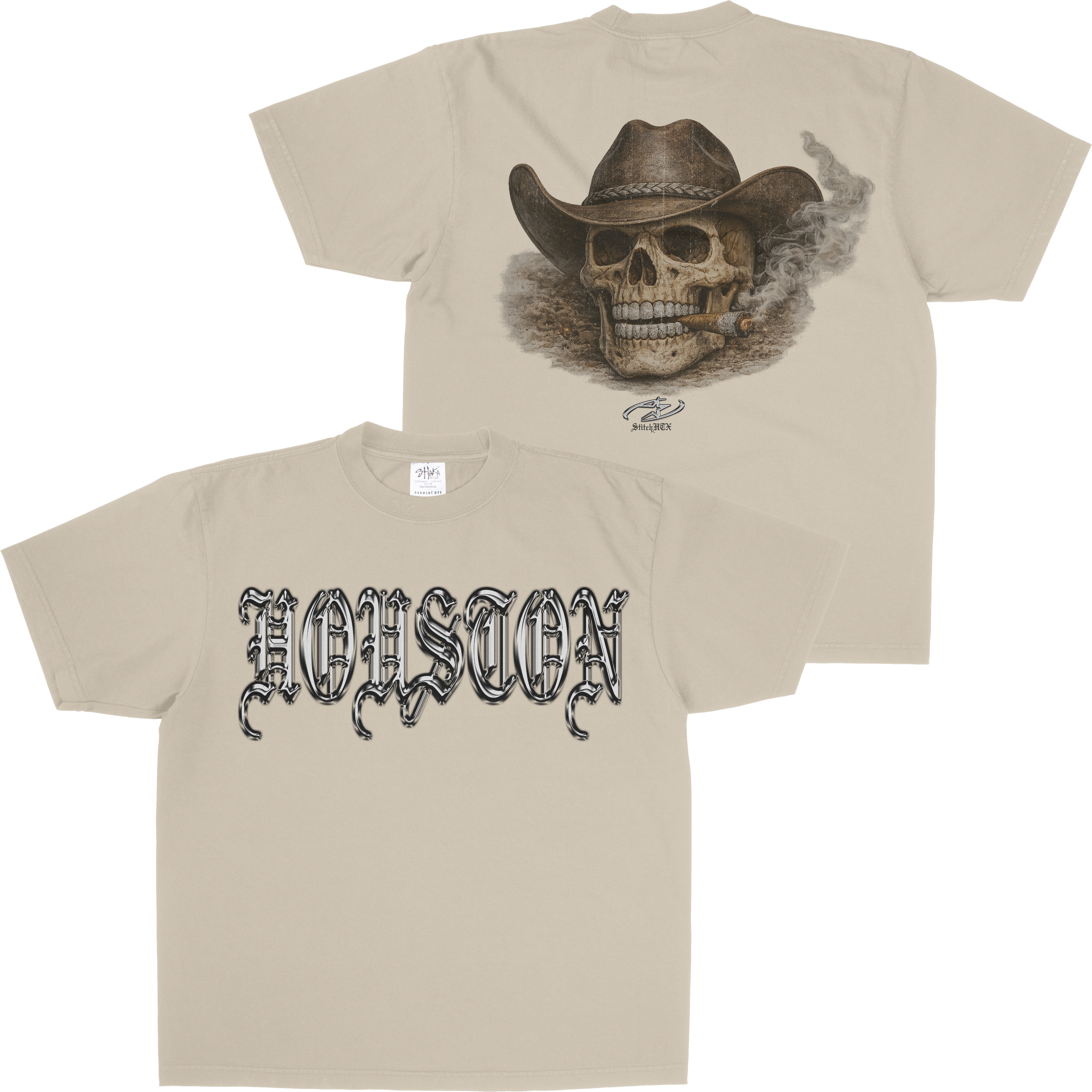 .OLD HOUSTON SKULL SHAKAWEAR TEE